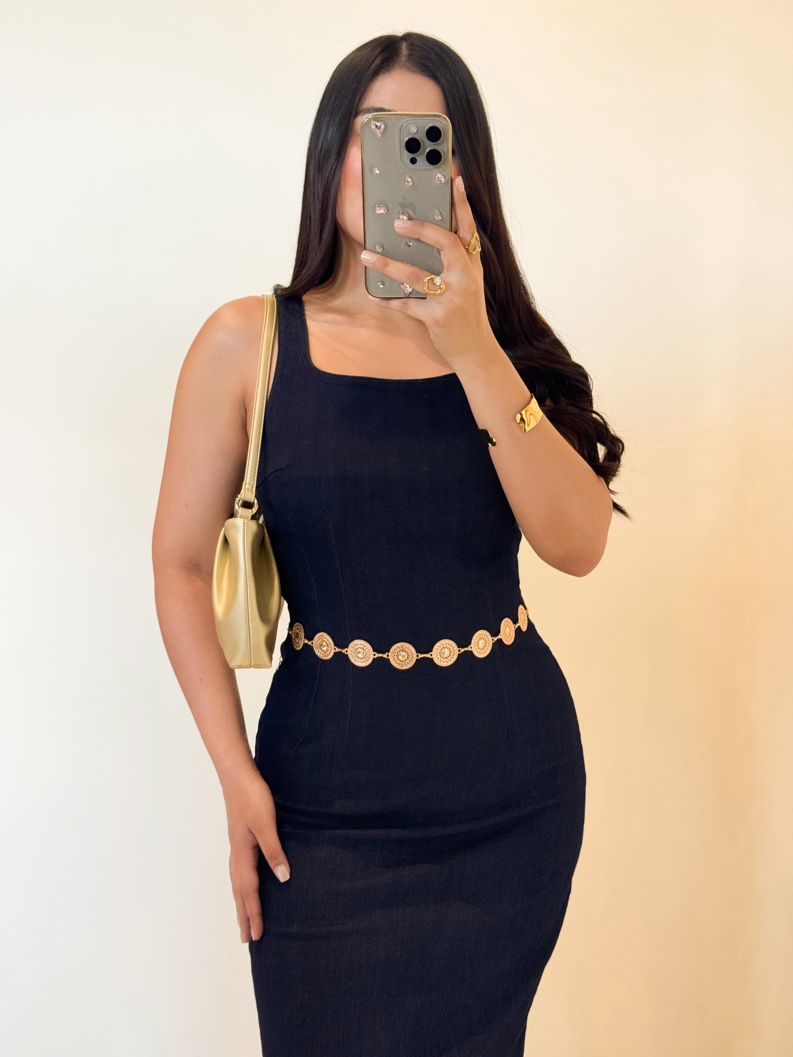 Vestido midi mezclilla