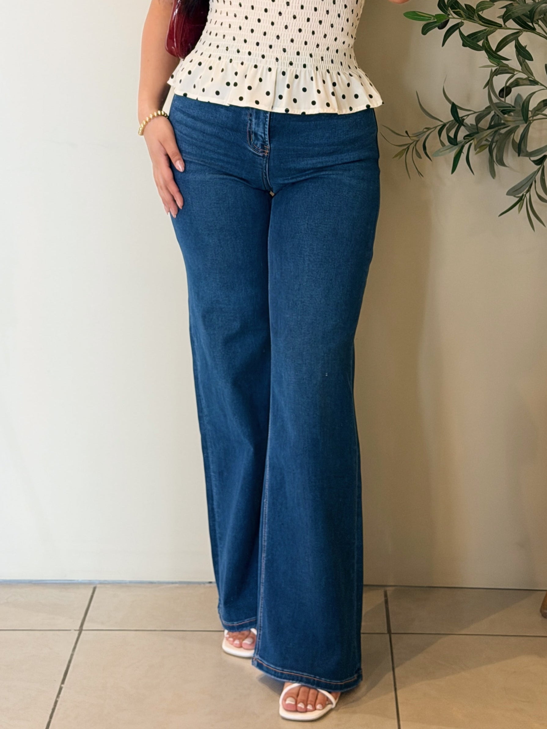 High rise wide leg