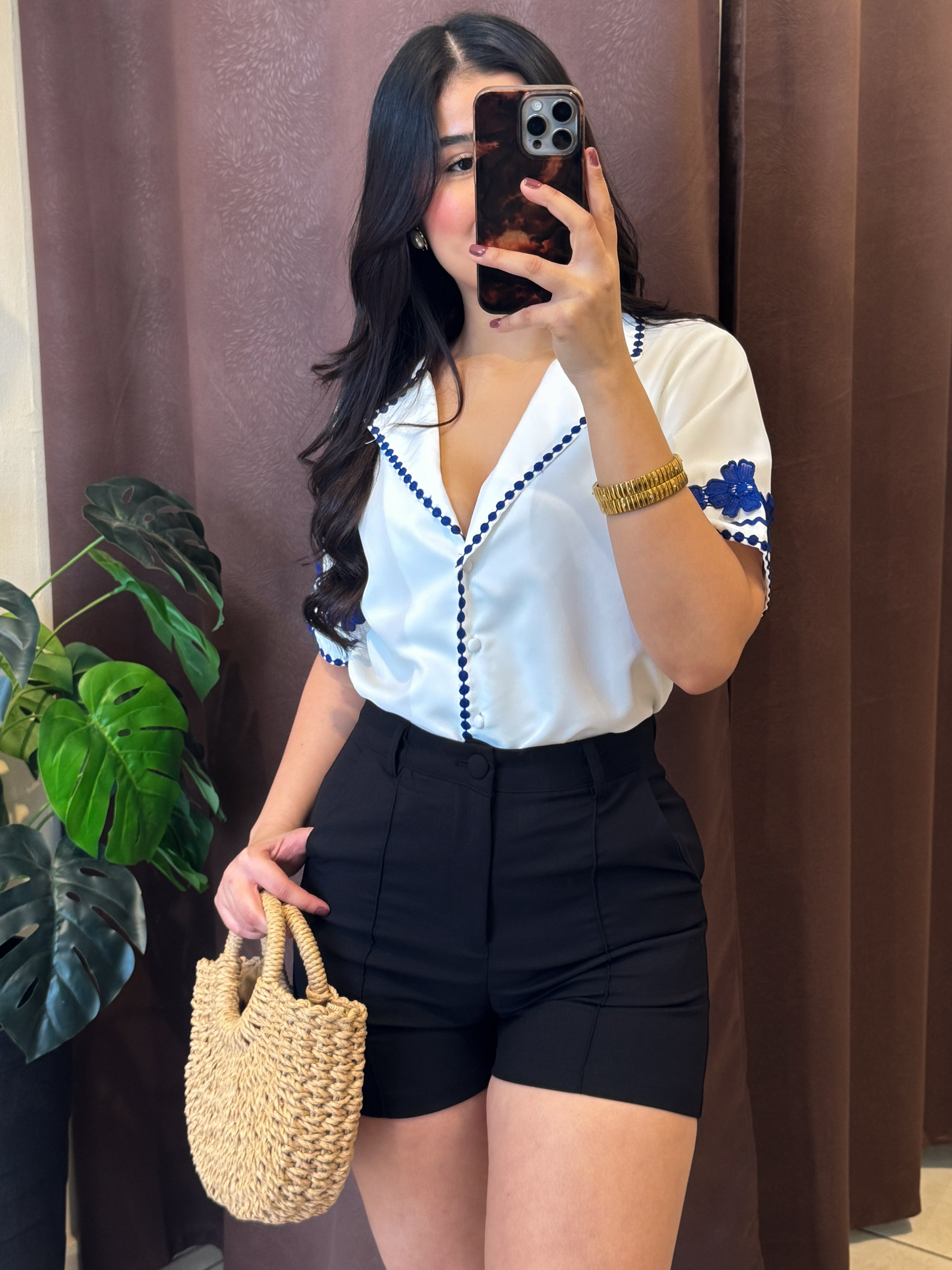 Camisa estampado azul