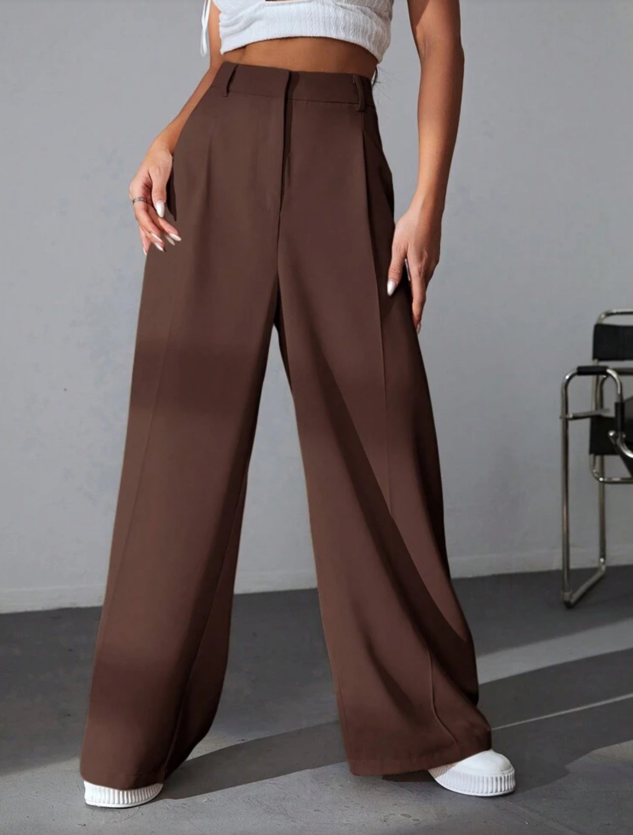 Pantalón de tela café