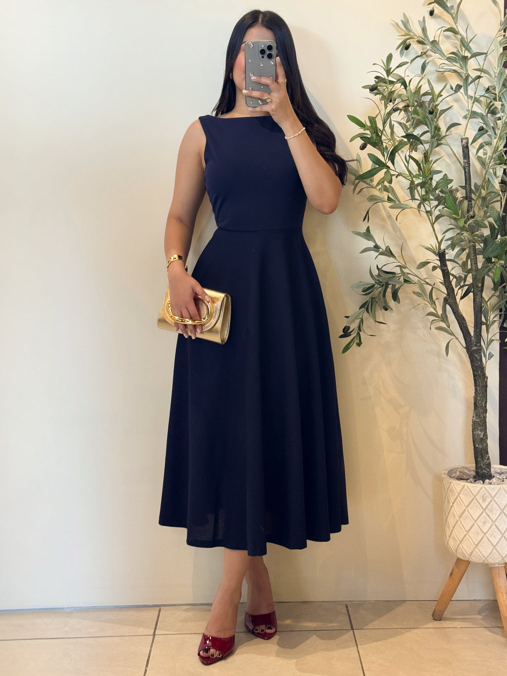 Midi Dress navy