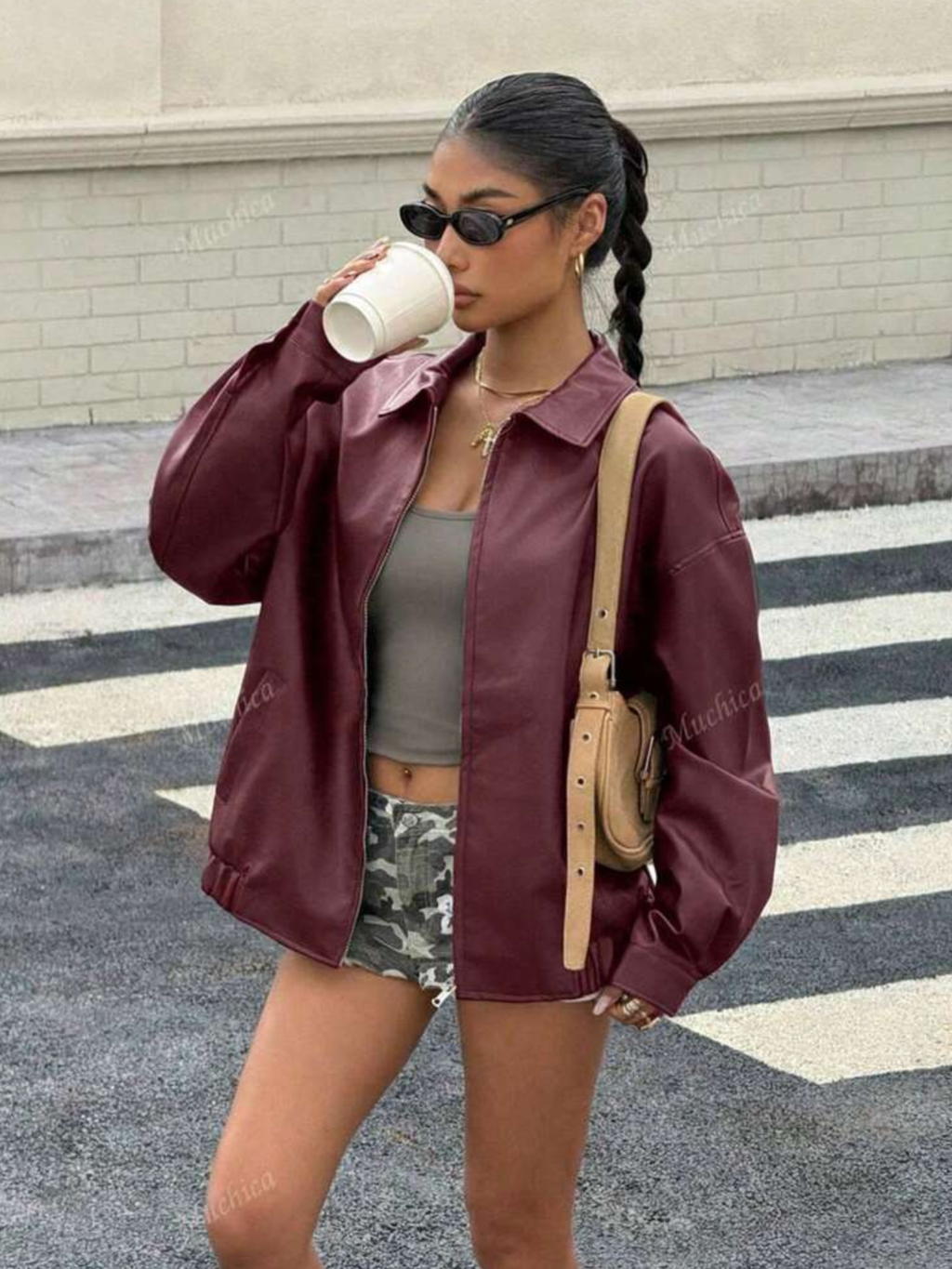 Jacket de cuero sintético