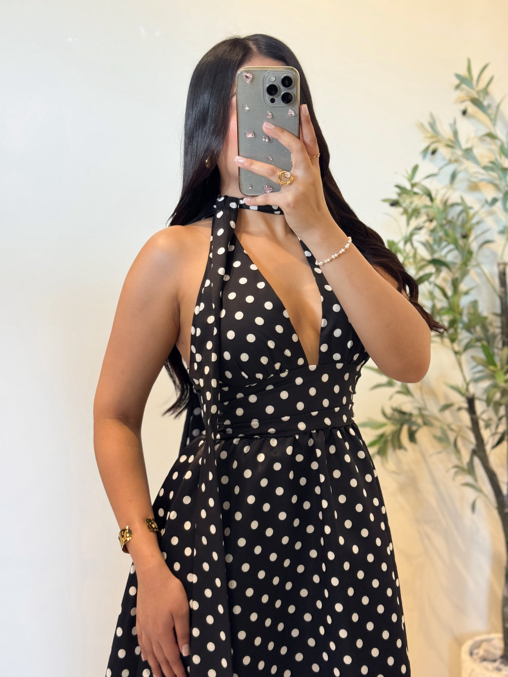 Polka dot midi Dress