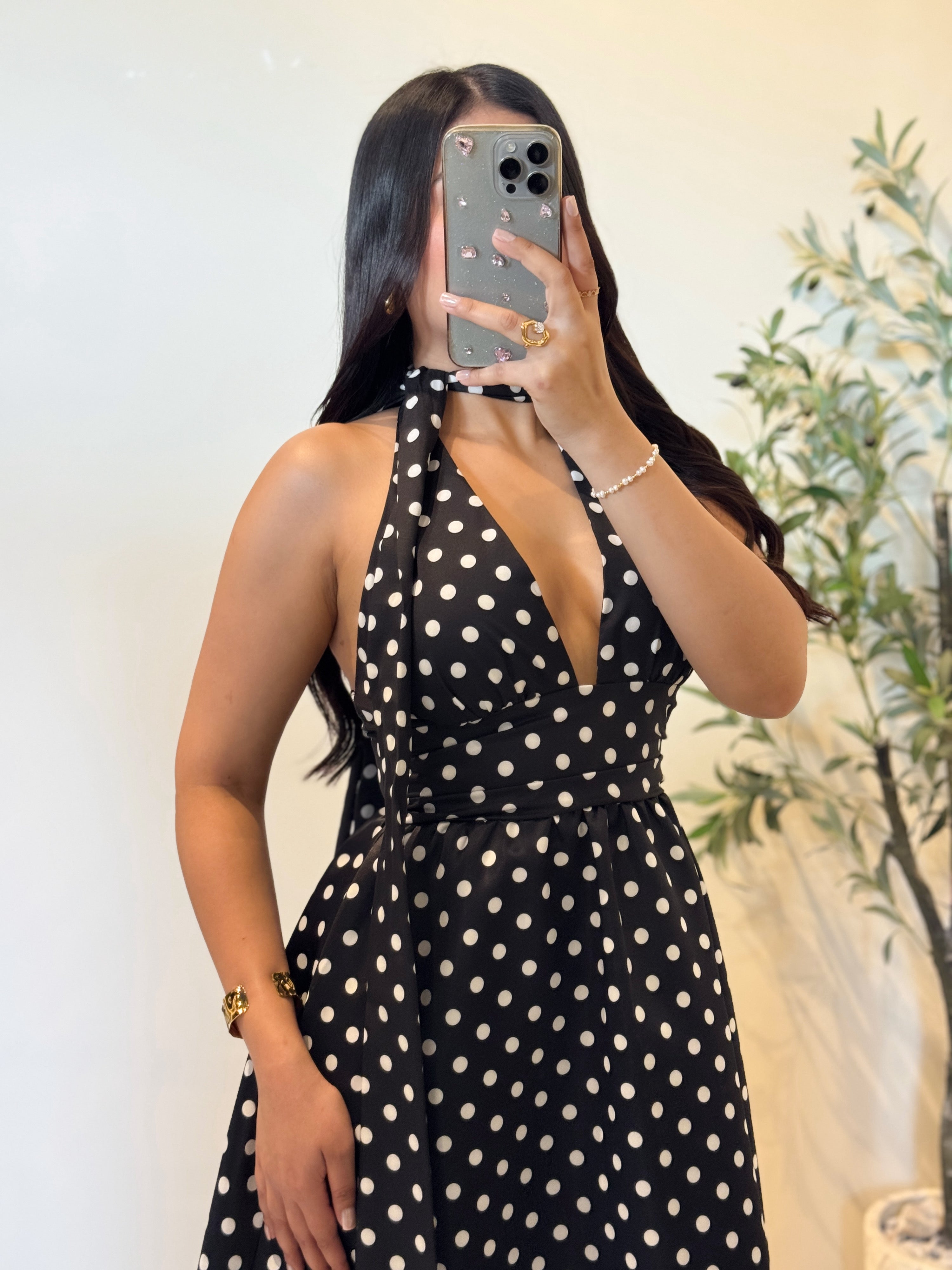 Polka dot midi Dress