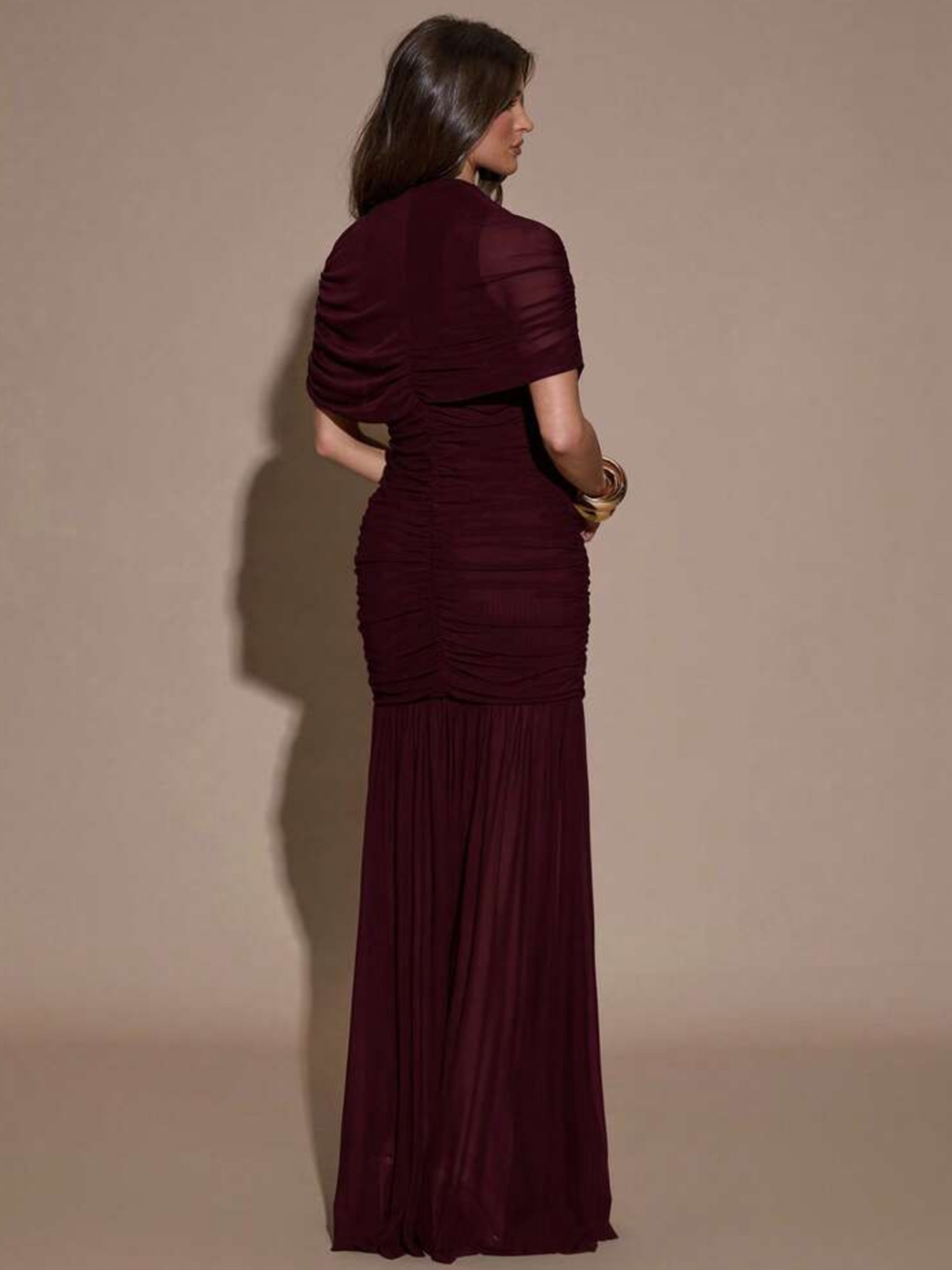 Maxi Dress gala Borgoña