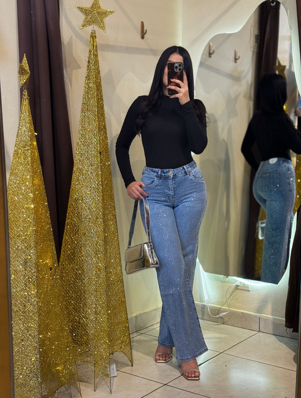 Straight pleateds jeans