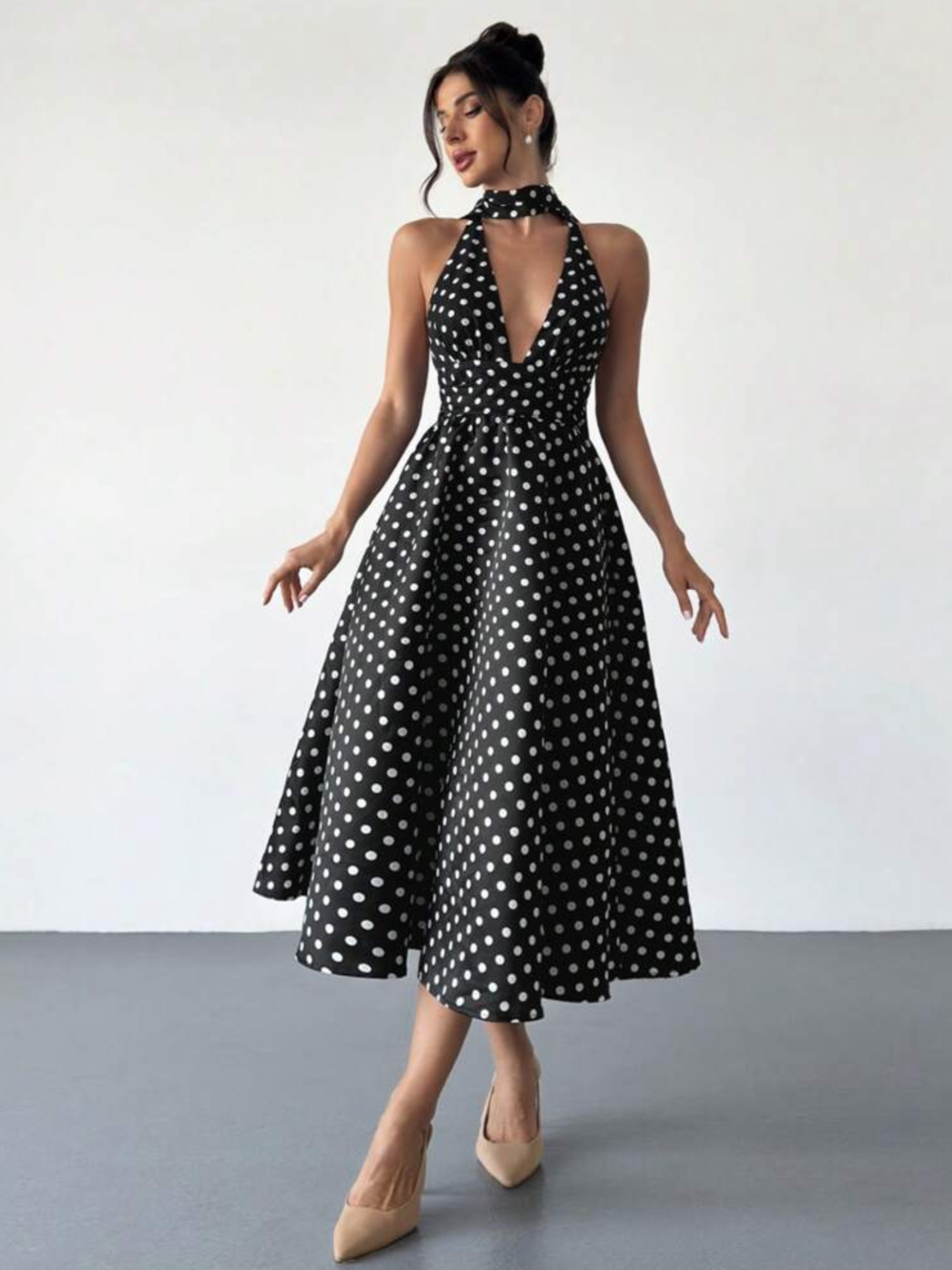 Polka dot midi Dress