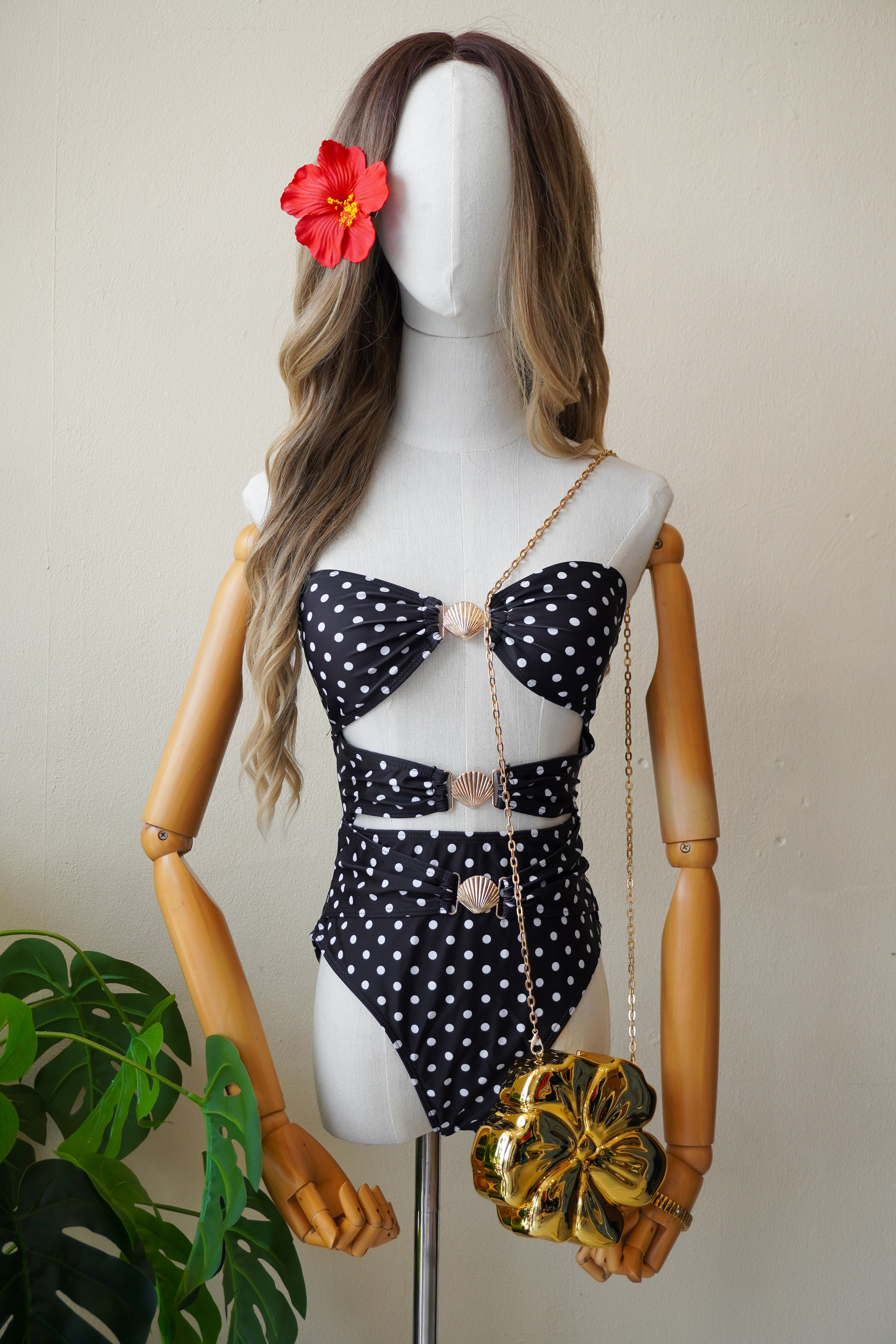 Traje de baño de puntos