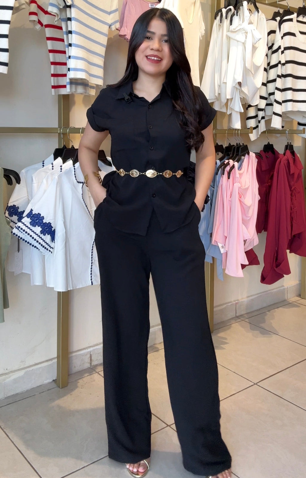 Conjunto pantalón y blusa