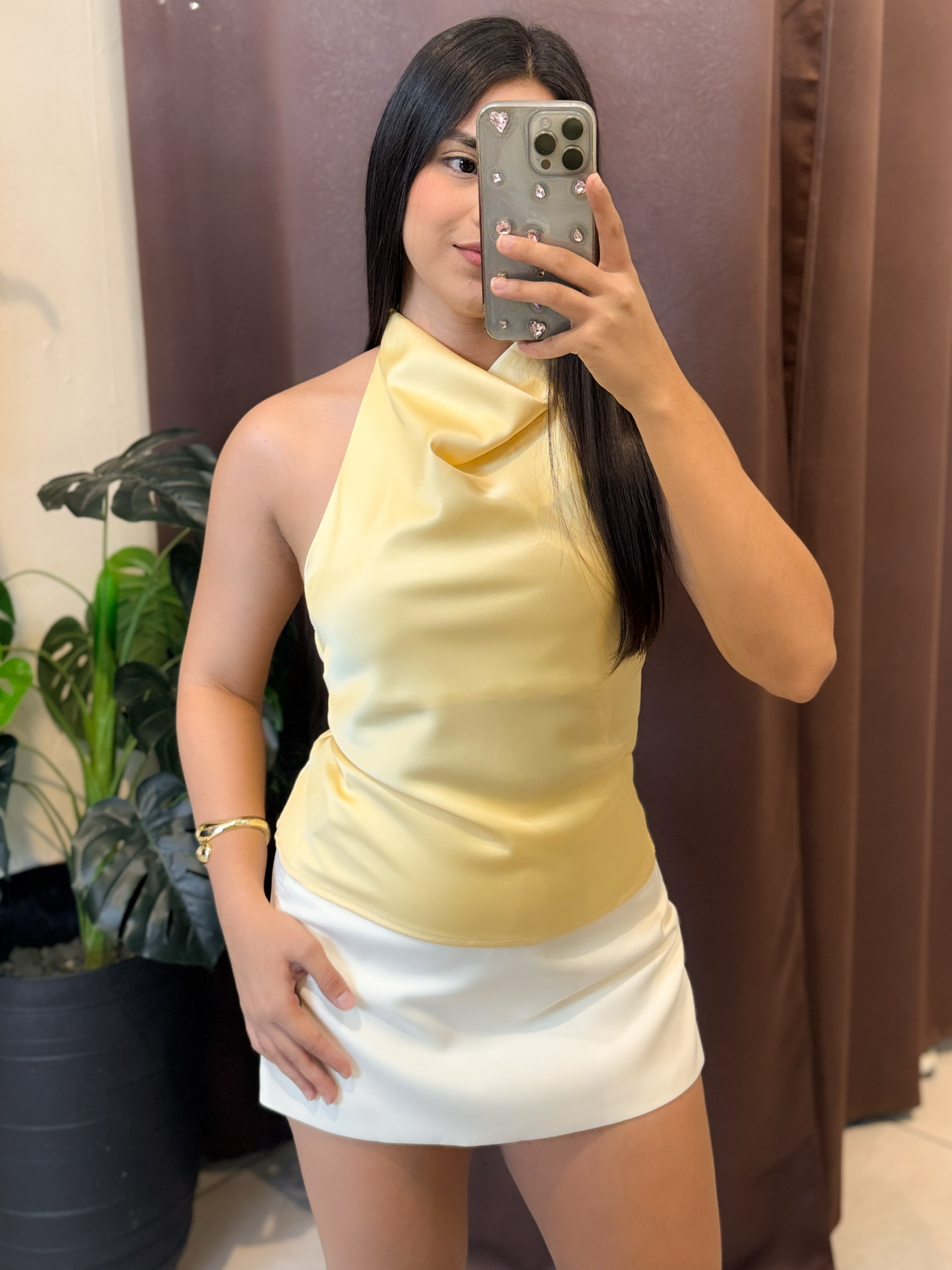 Blusa satinada