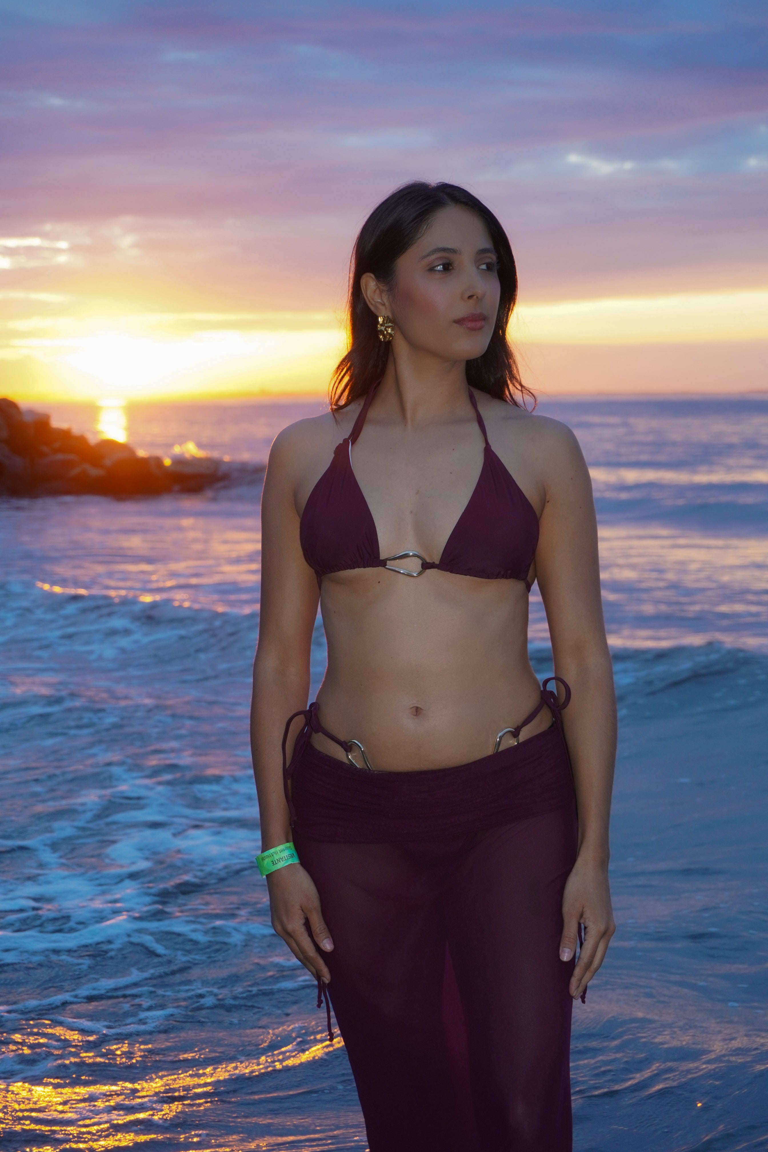 Traje de baño granate