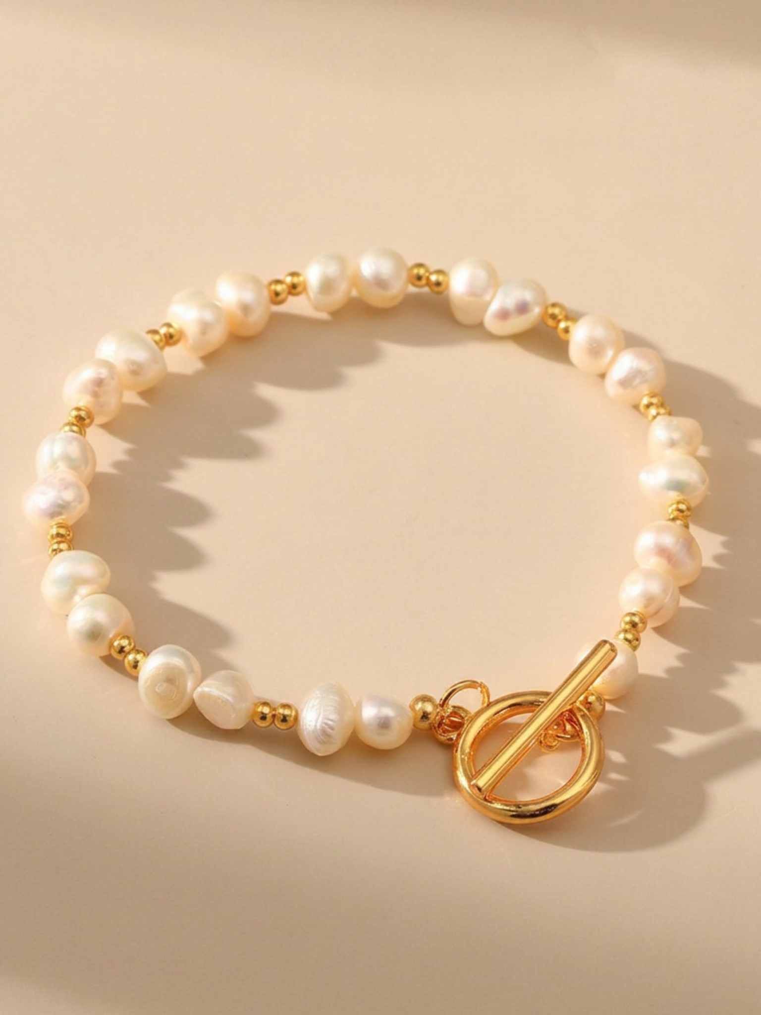 Pulsera perlas de rio