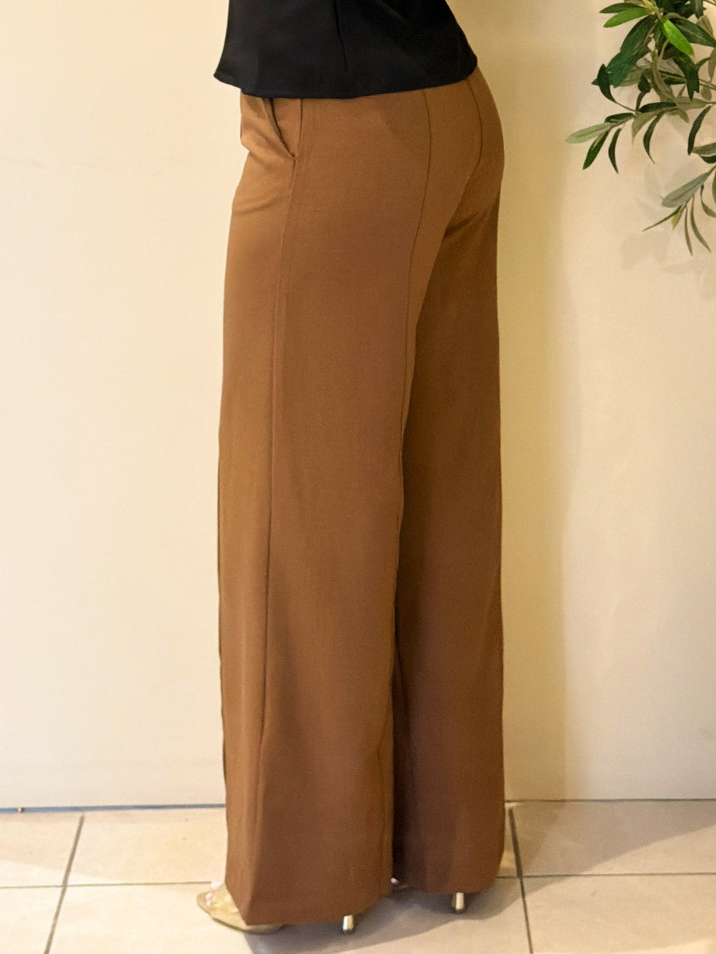 Pantalón de tel Wide Leg