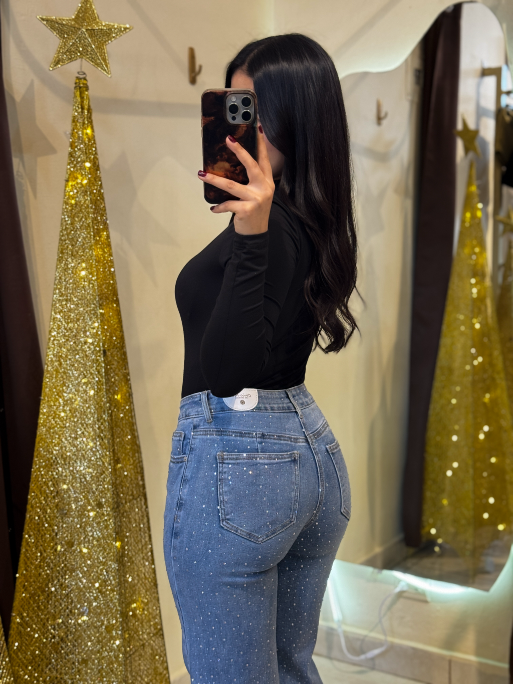 Straight pleateds jeans