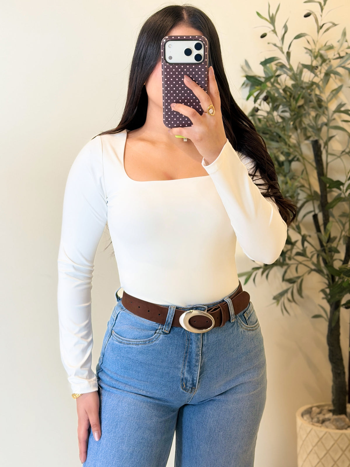 Blusa manga larga básica