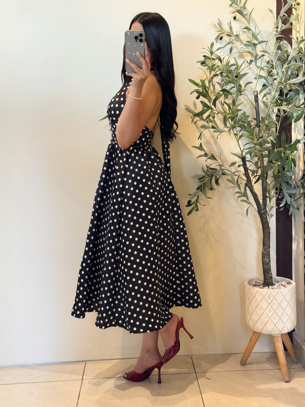 Polka dot midi Dress
