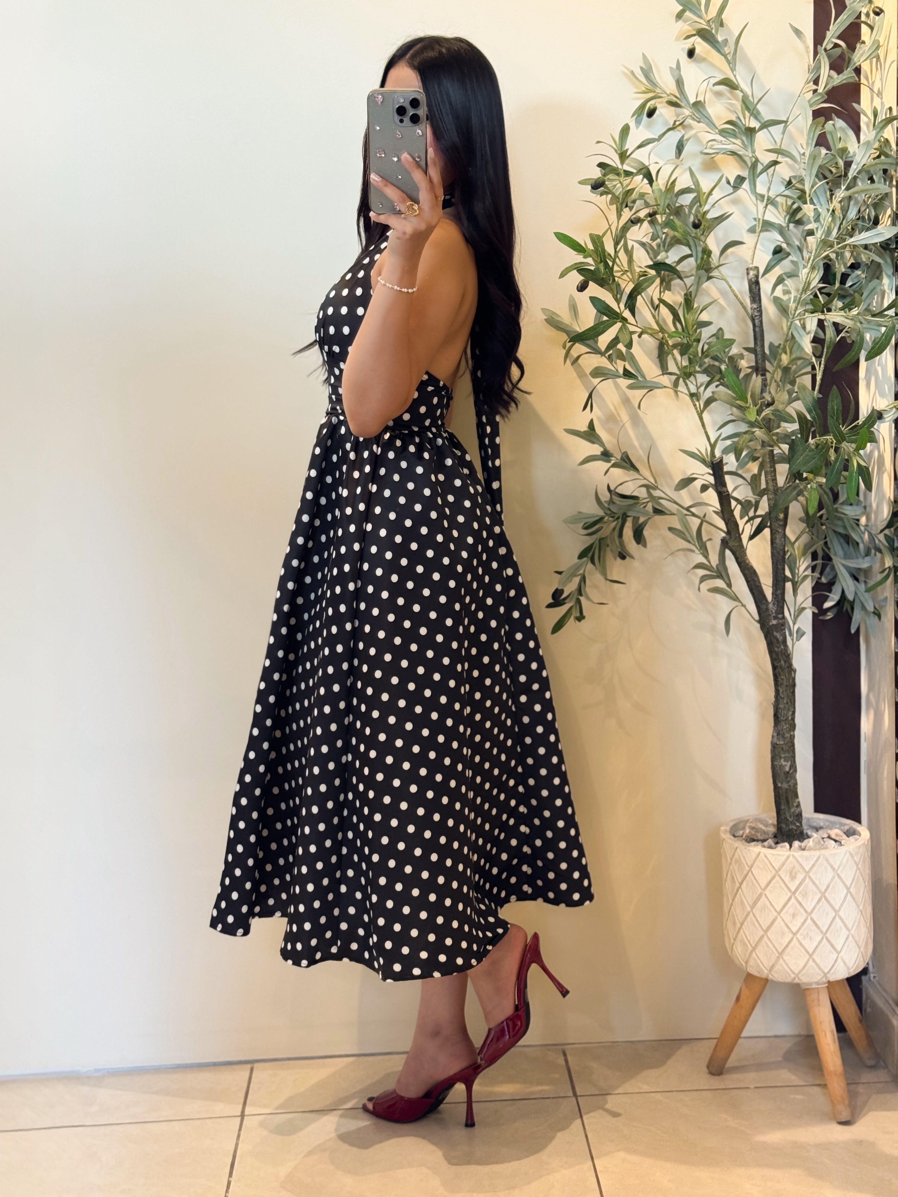 Polka dot midi Dress