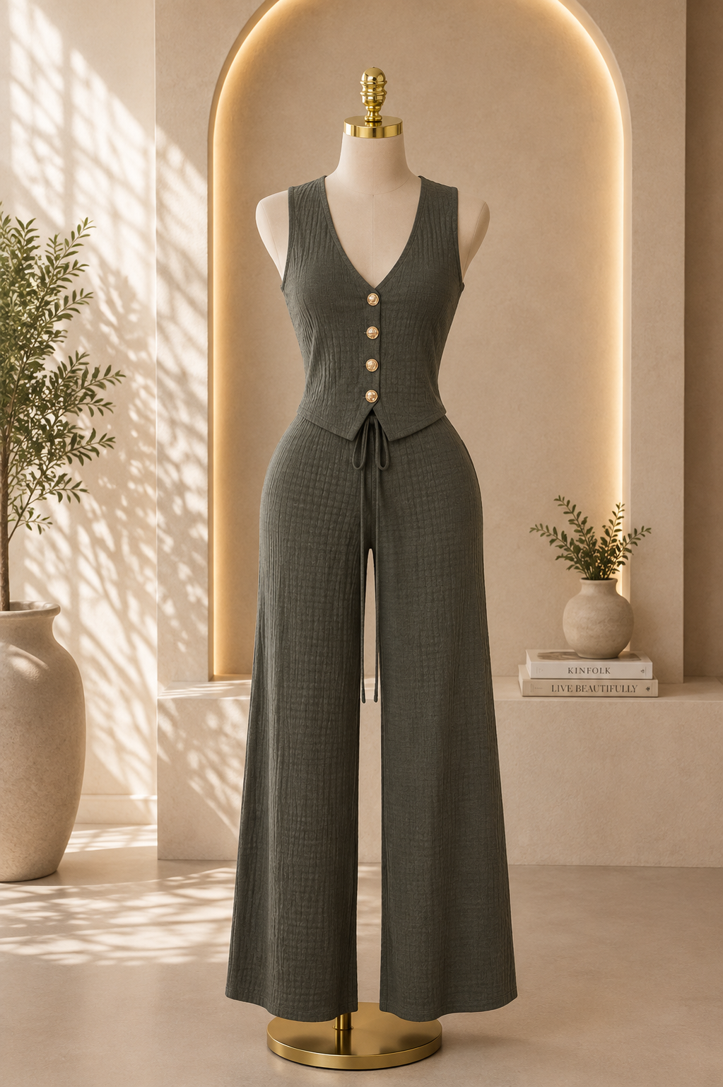 Conjunto vest y pantalón