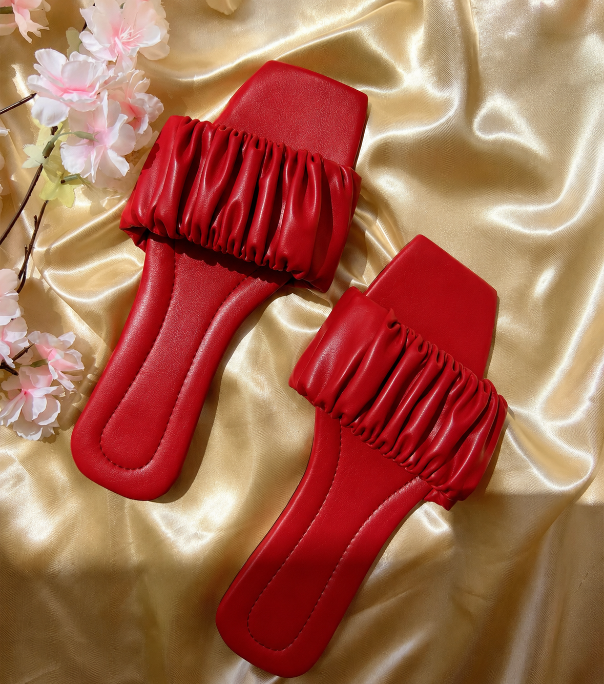 Sandalia cuerina roja✨