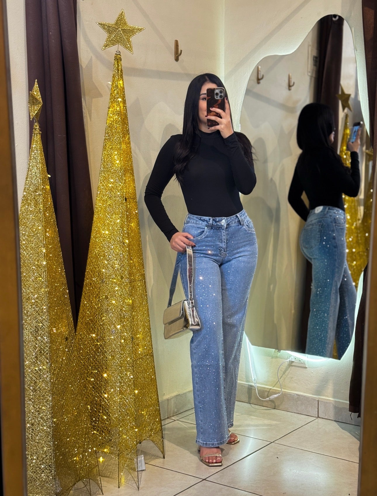 Straight pleateds jeans