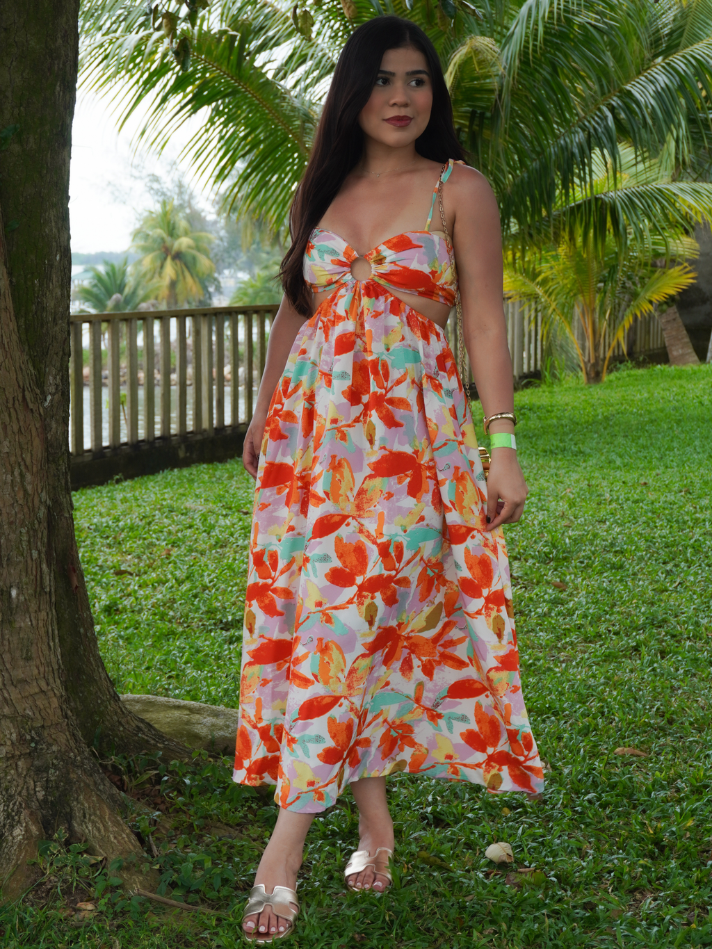 Maxi vestido estampado