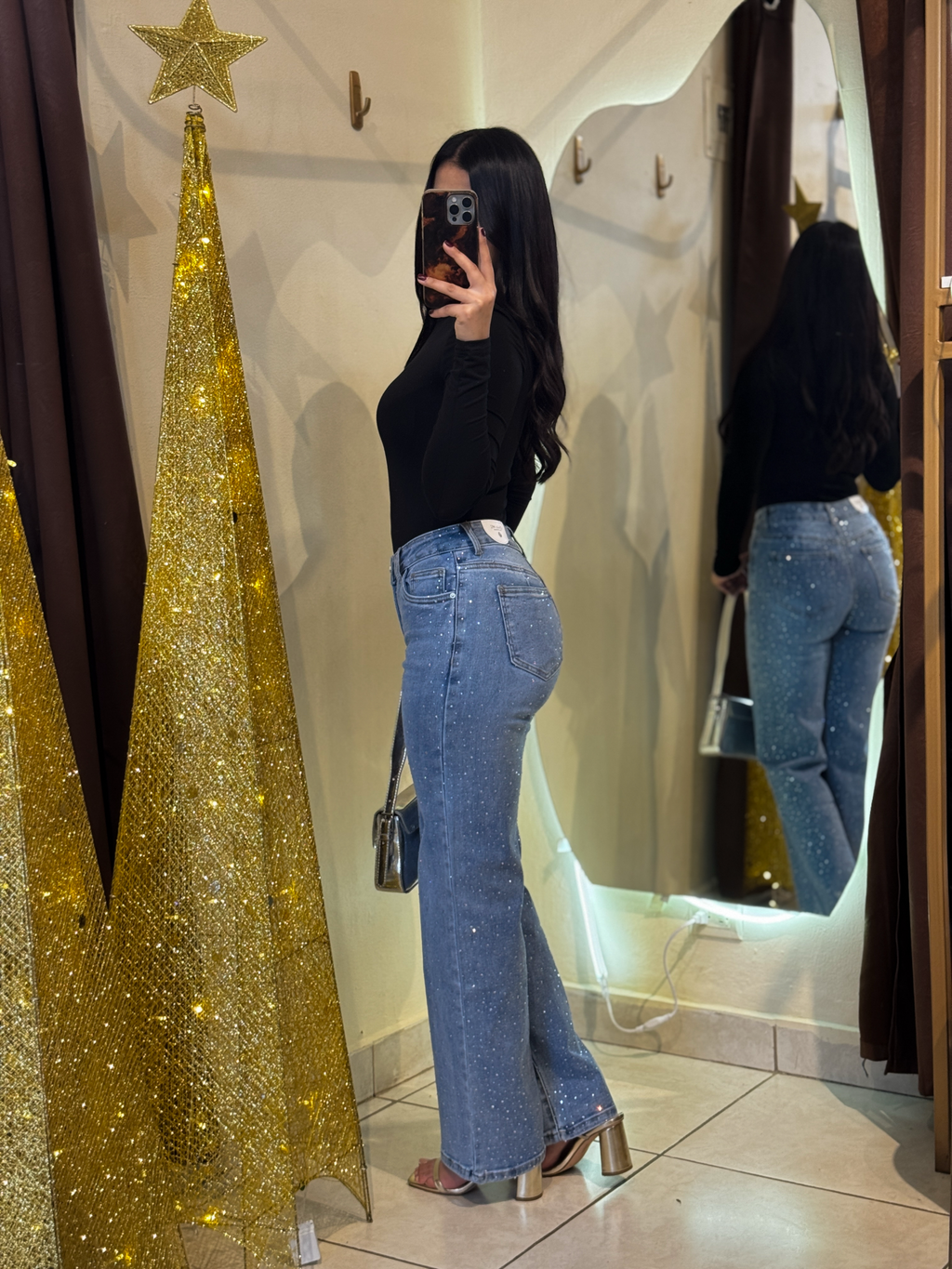 Straight pleateds jeans