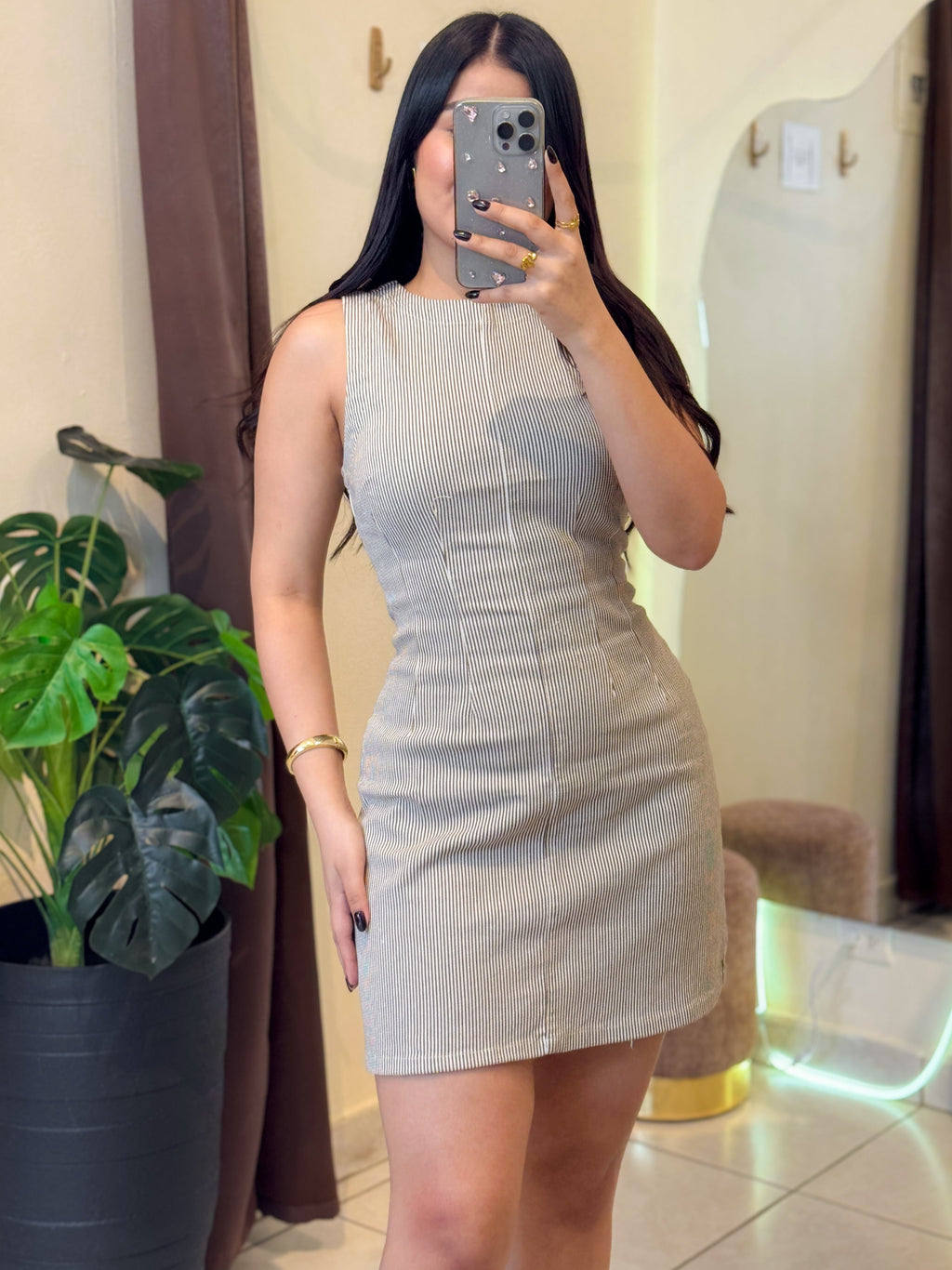 Mini Dress con líneas