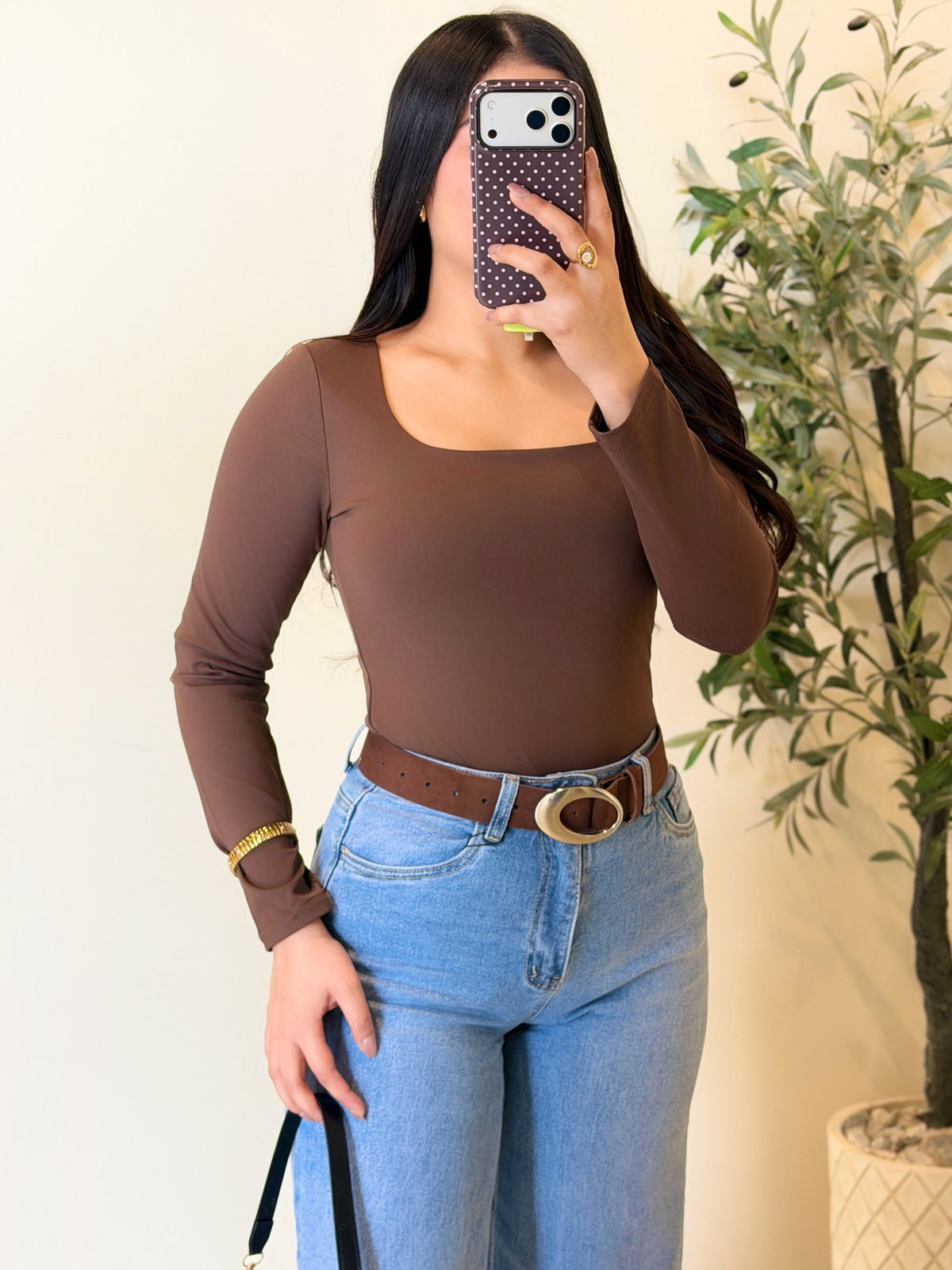 Blusa manga larga básica