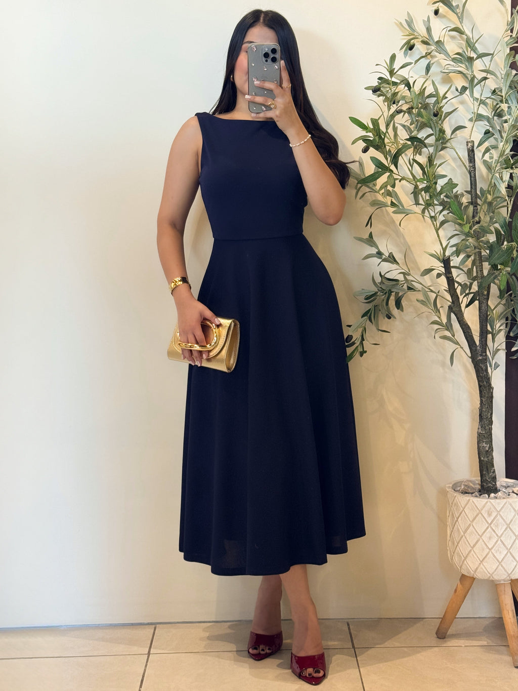Midi Dress navy