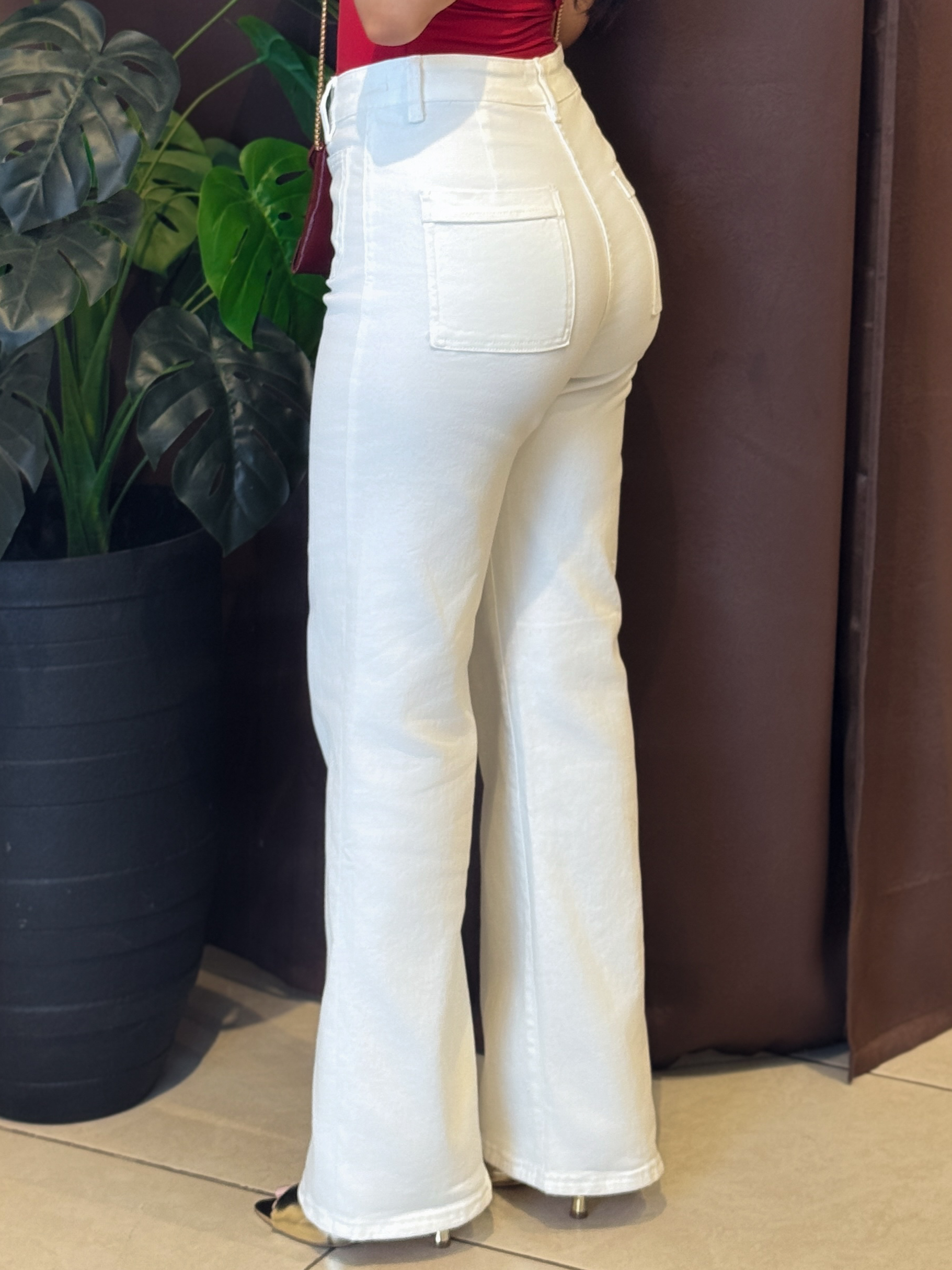 Wide Leg bolsas frontales