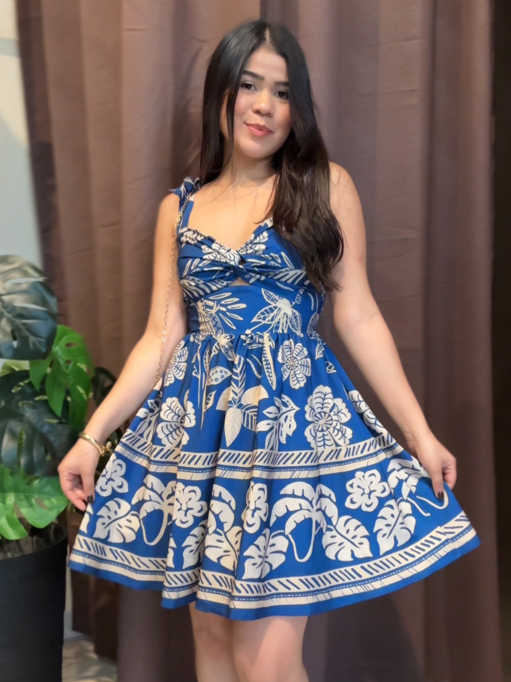 Vestido estampado azul