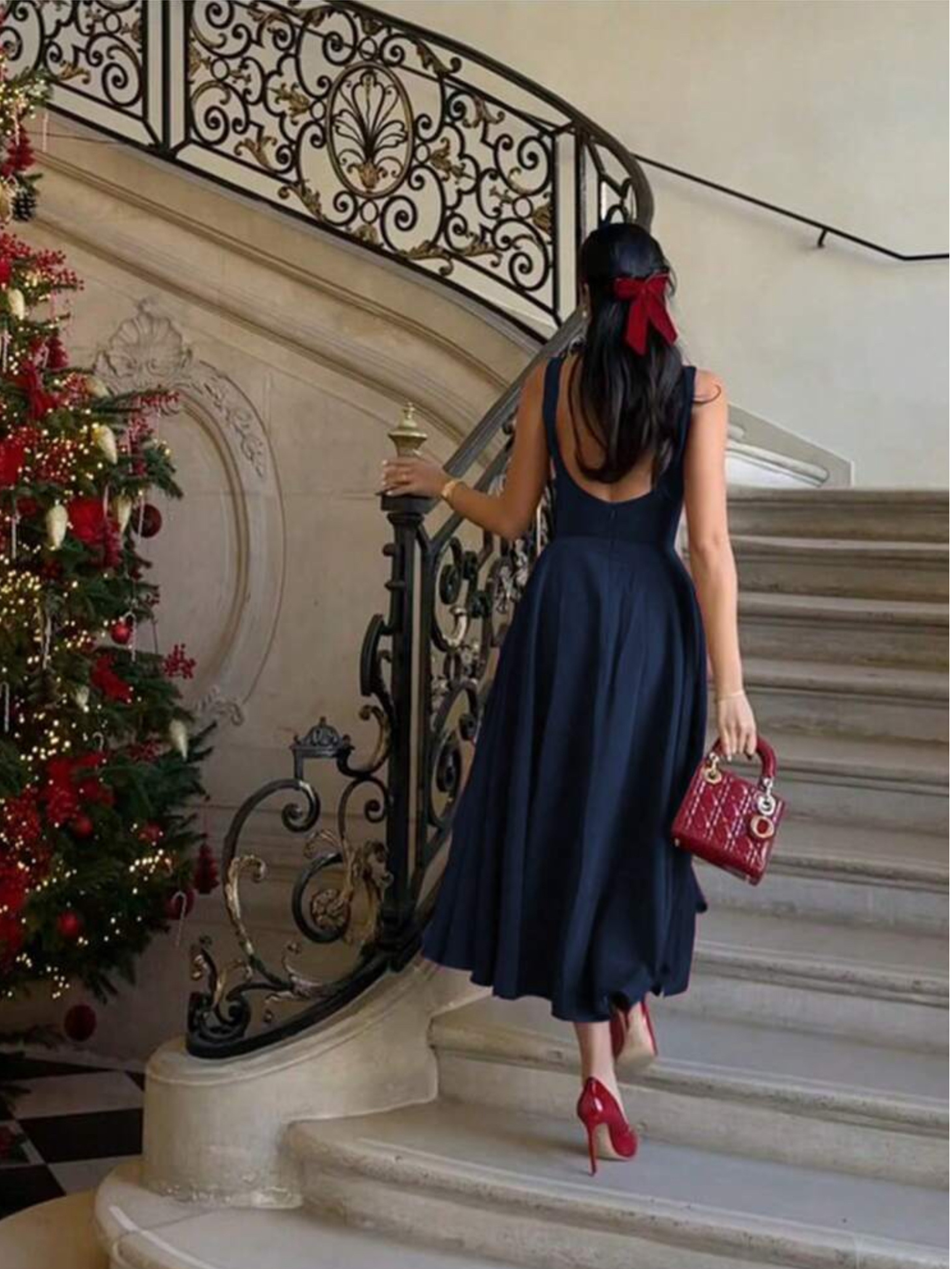 Midi Dress navy