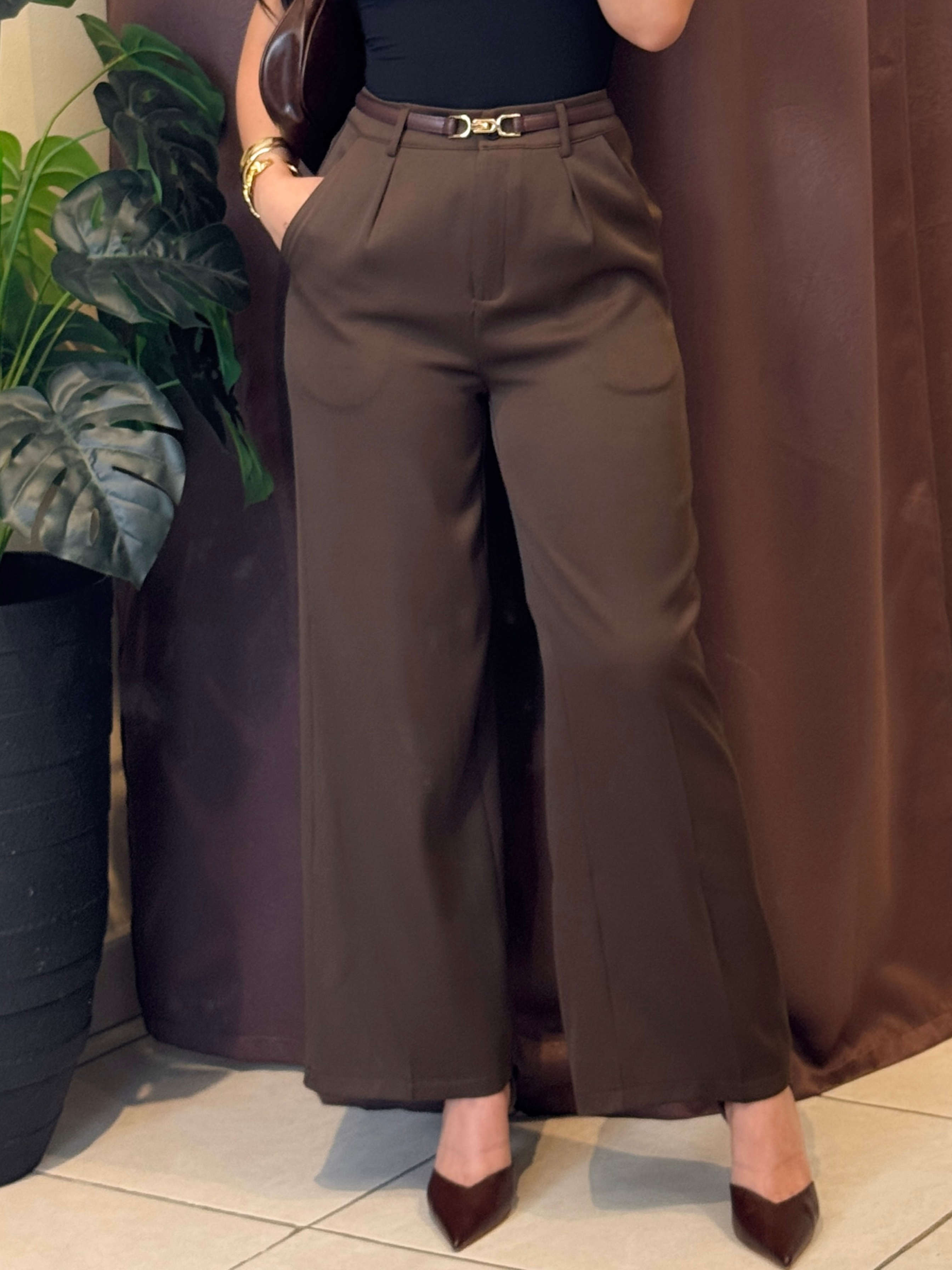 Pantalón de tela corte recto