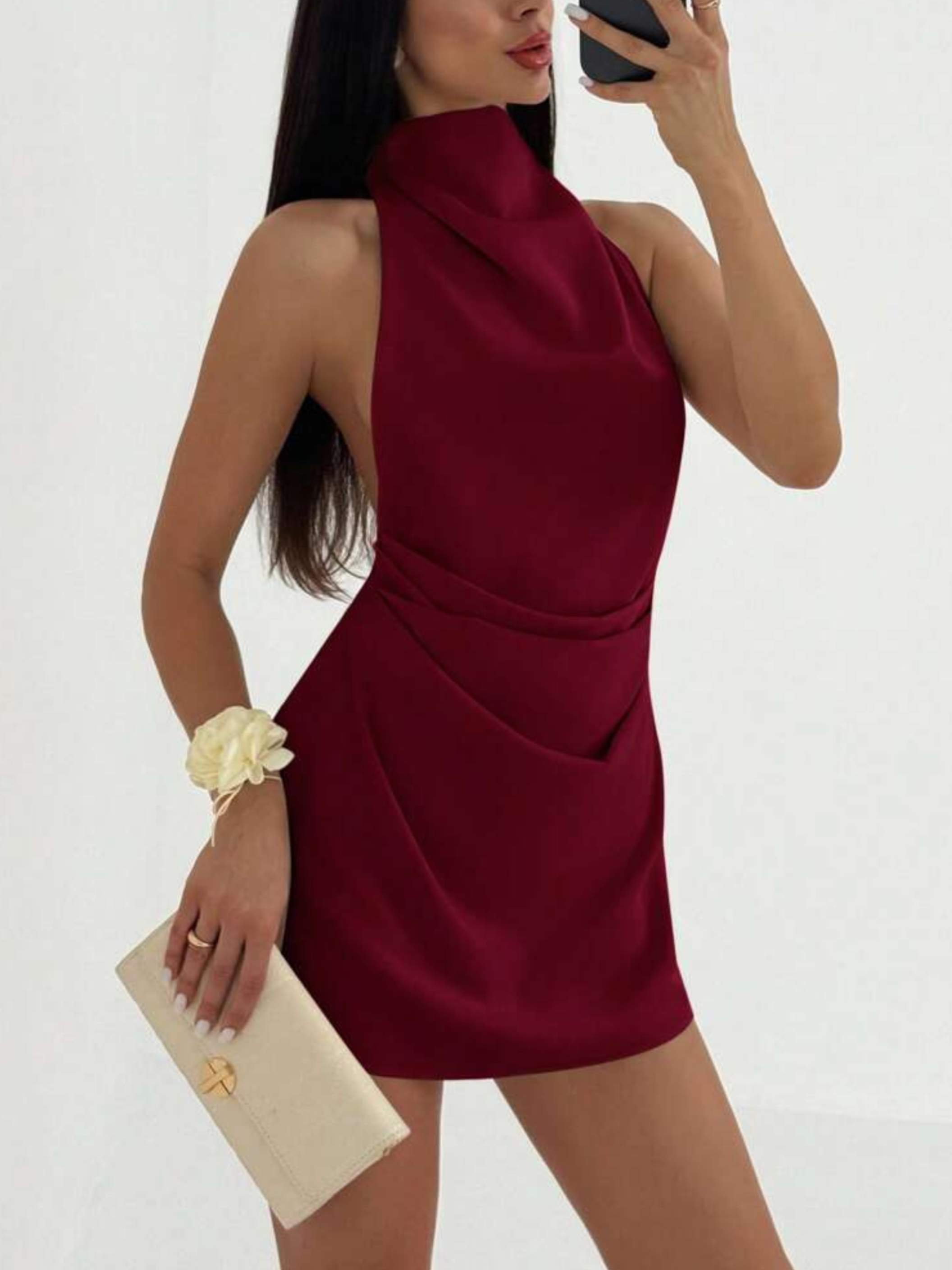 Vestido satín mini
