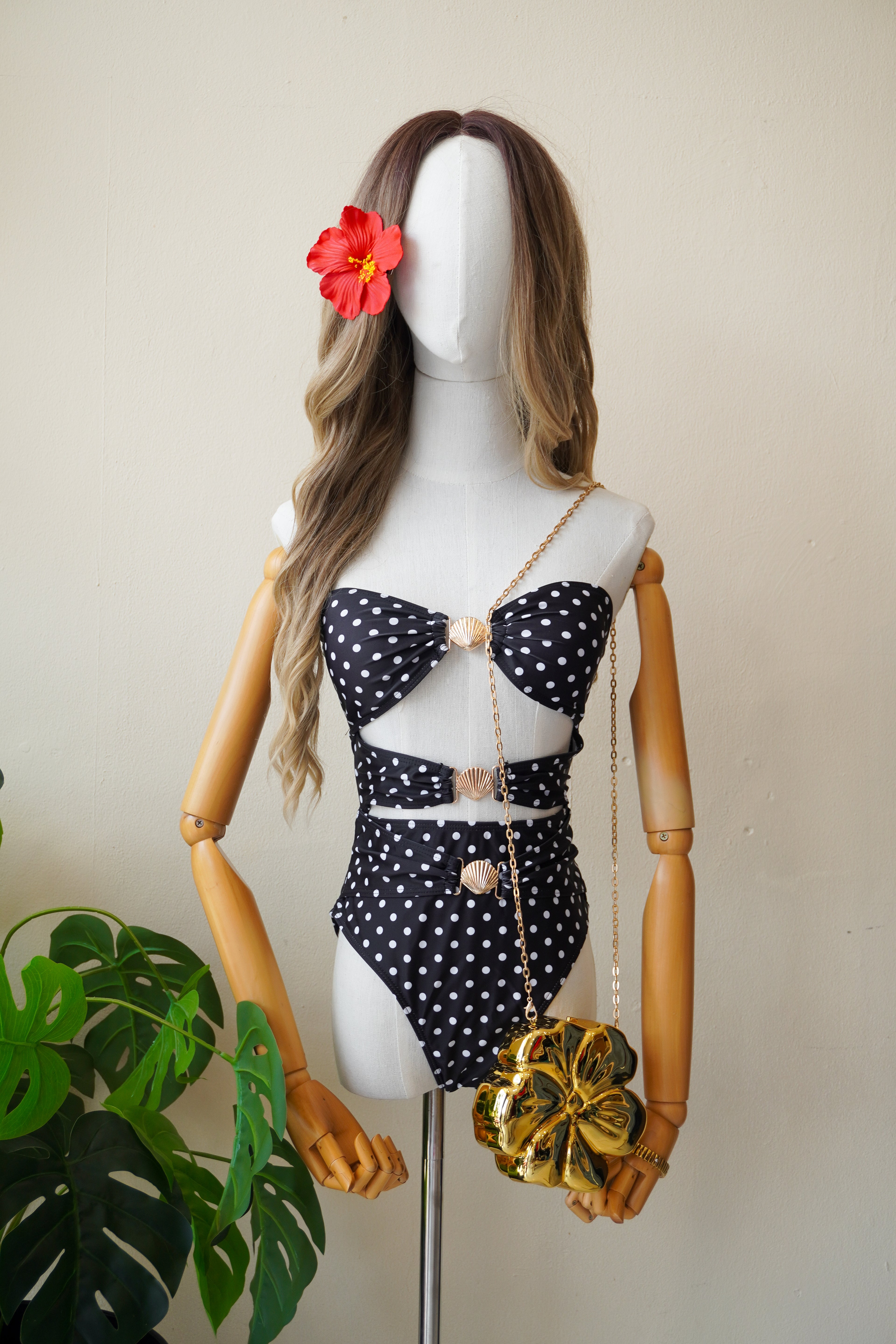 Traje de baño de puntos