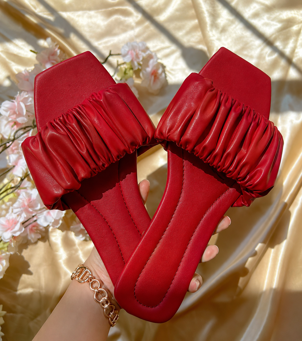 Sandalia cuerina roja✨
