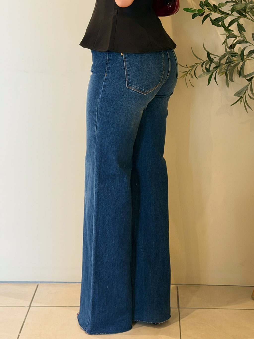 High rise wide leg