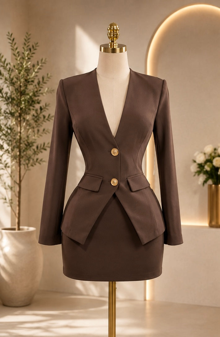 Conjunto vest y falda