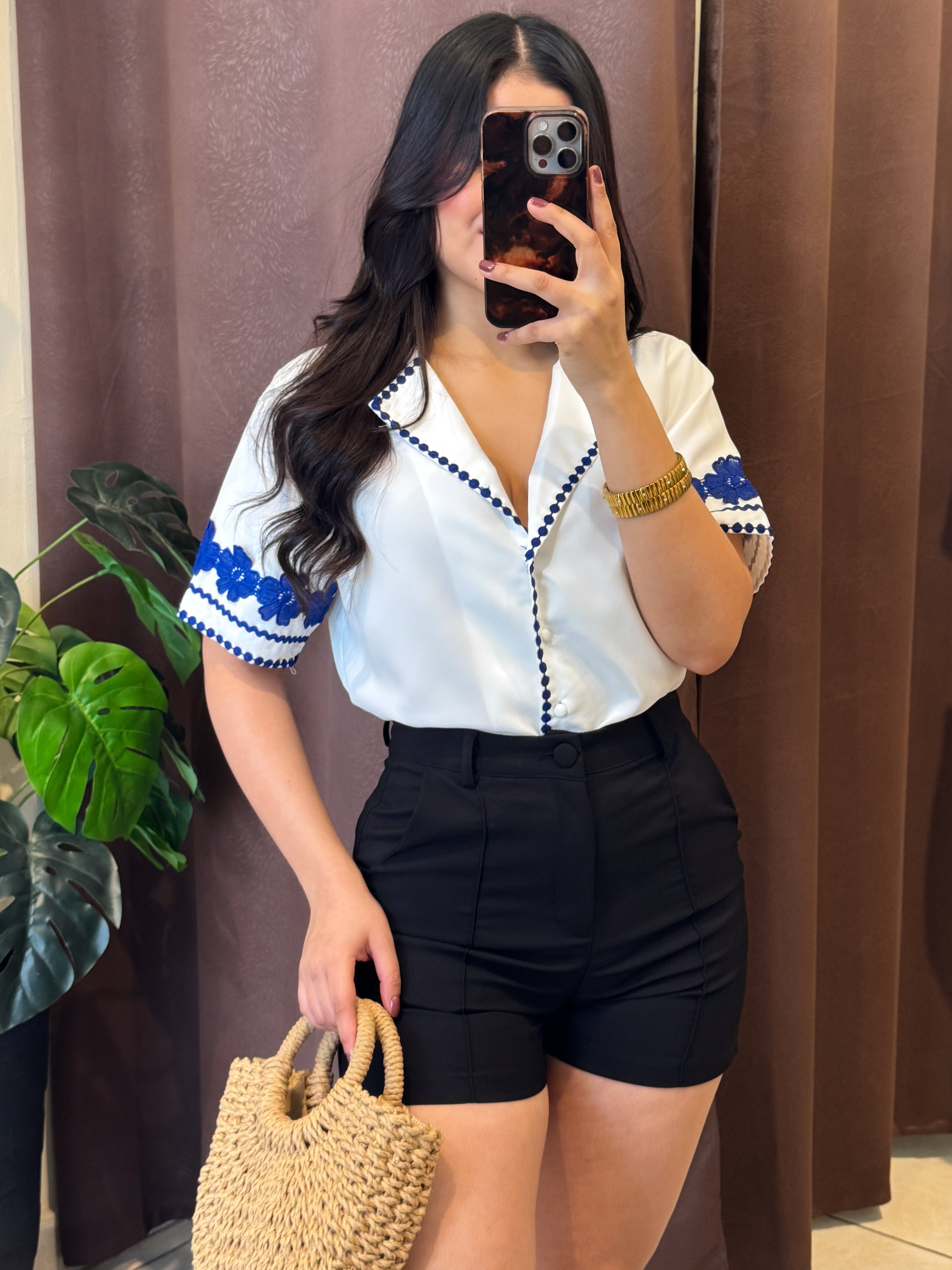 Camisa estampado azul