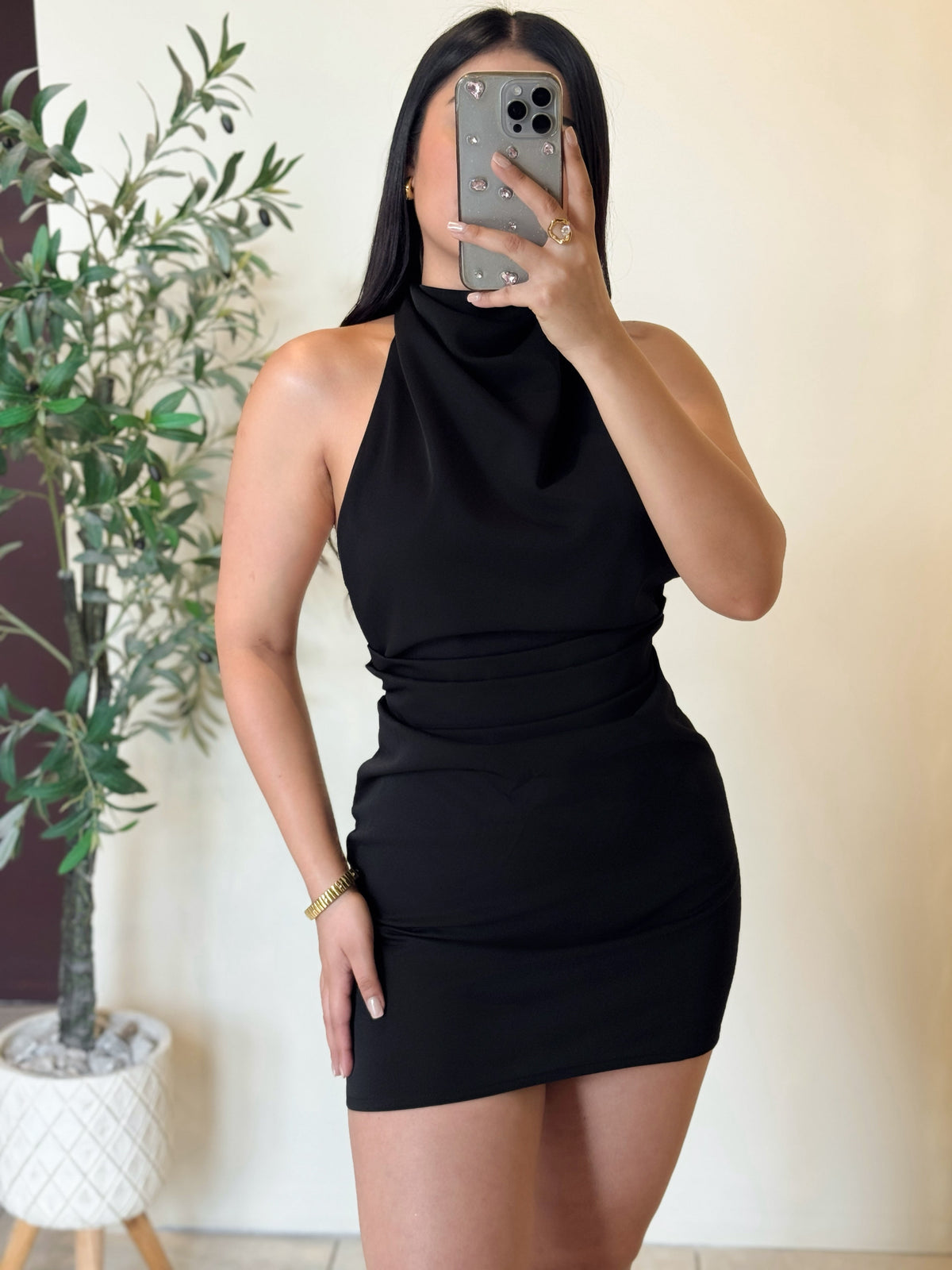 Vestido satín mini