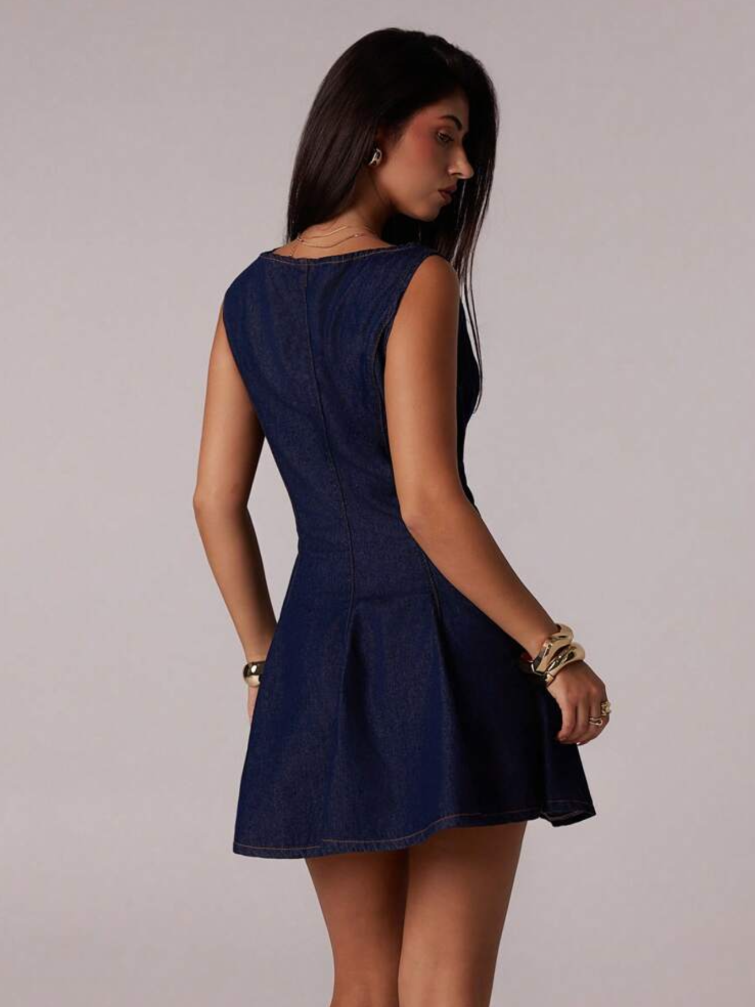 Vestido Denim flare