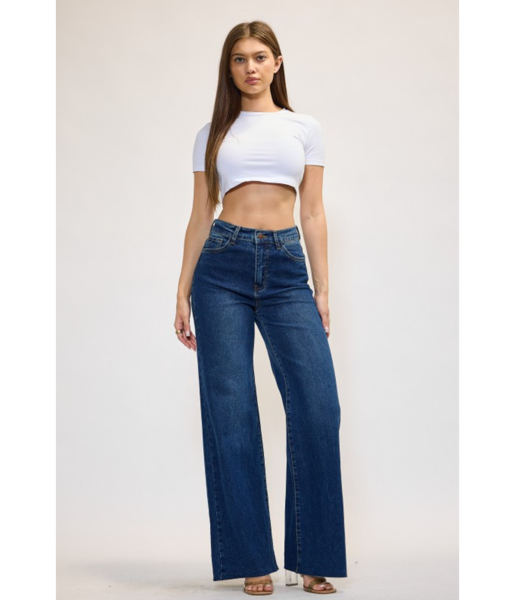 High rise wide leg
