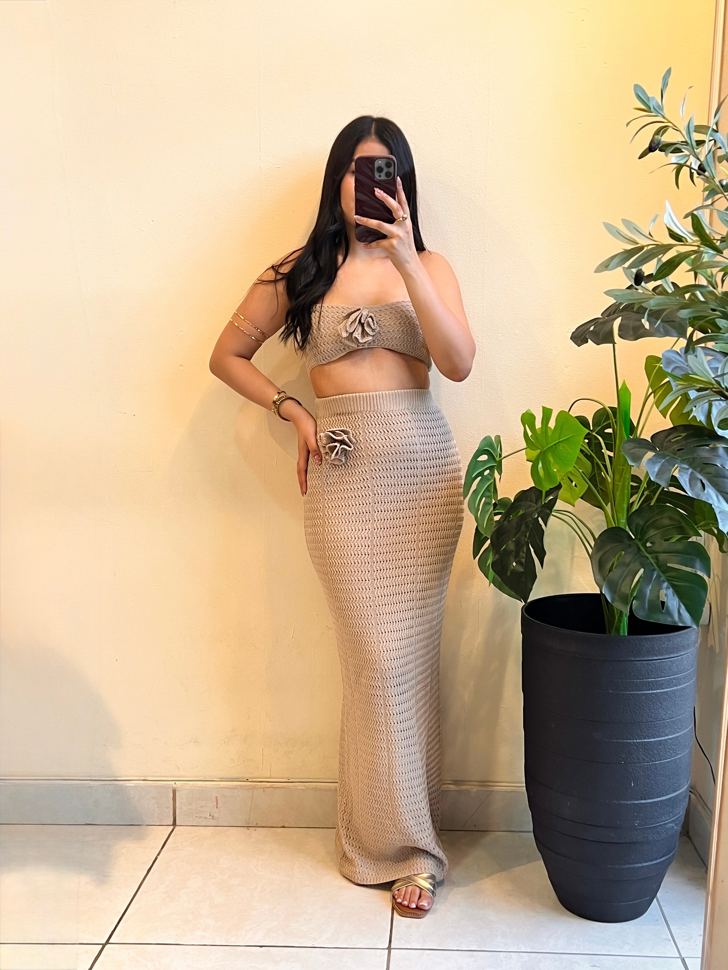 Conjunto top y falda