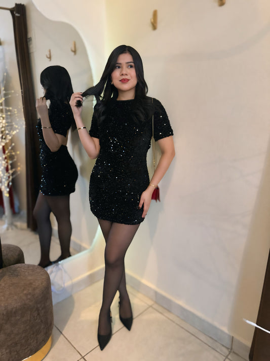 Vestido de lentejuelas negro