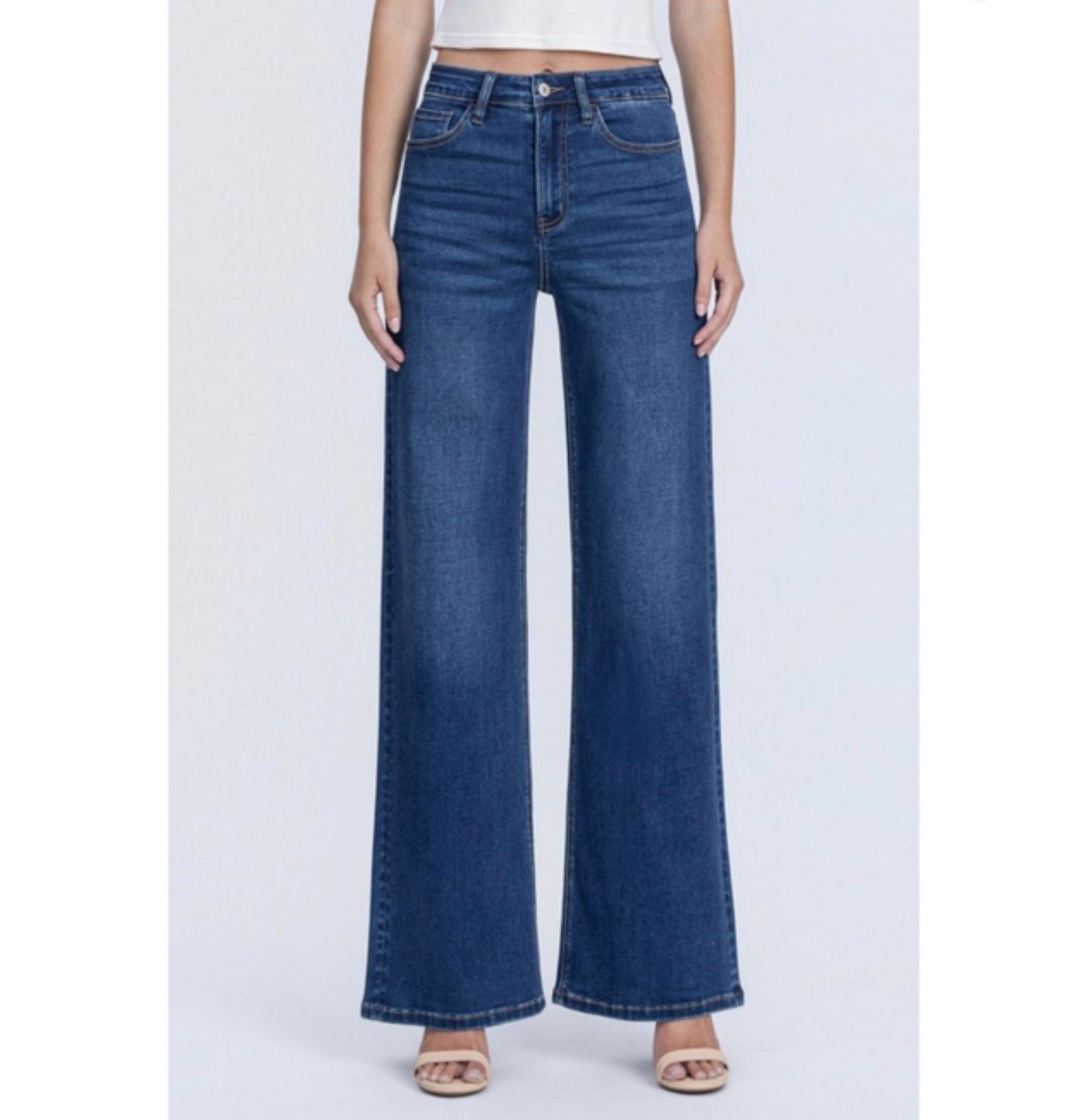 High rise wide leg