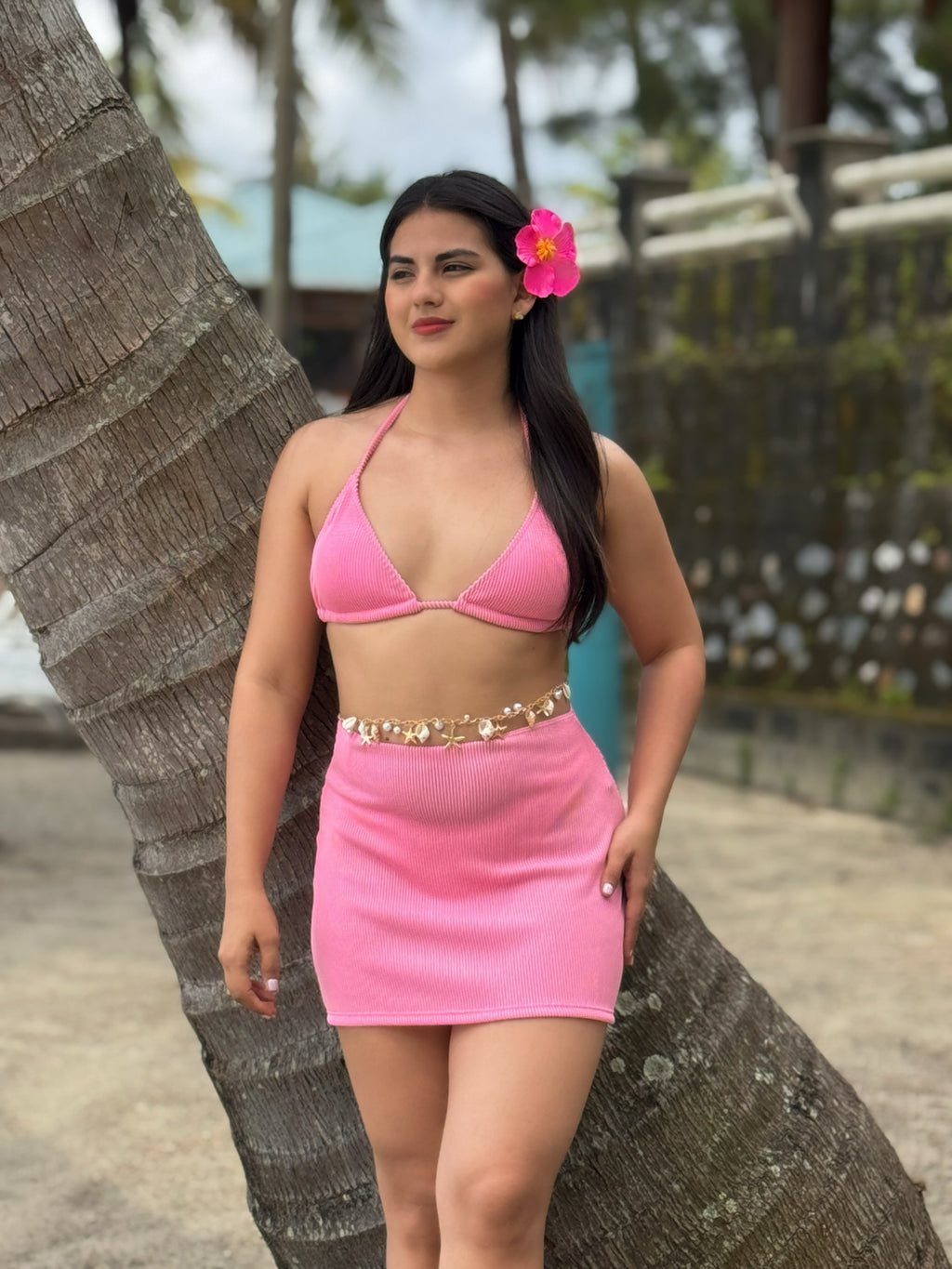 Traje de baño rosado