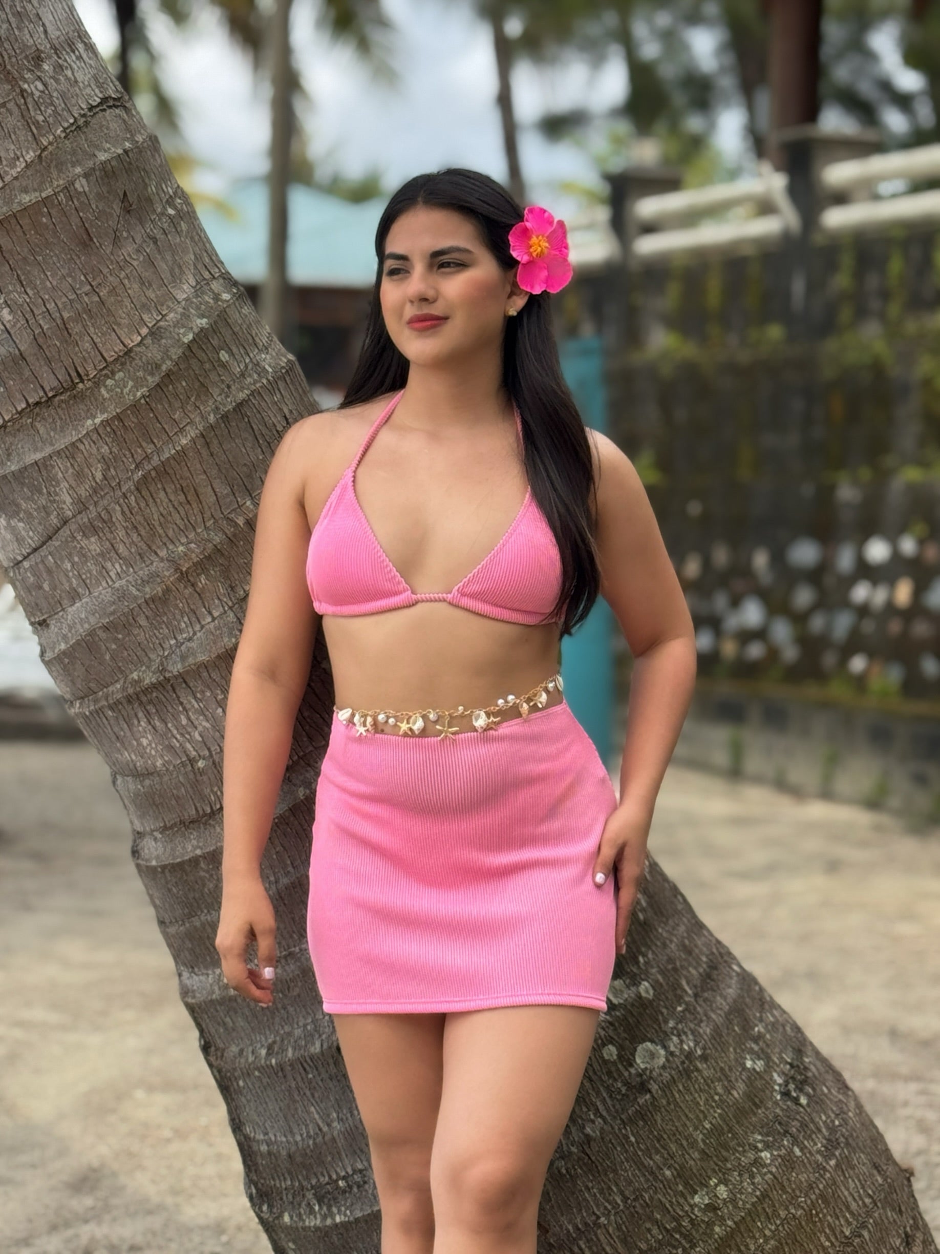Traje de baño rosado