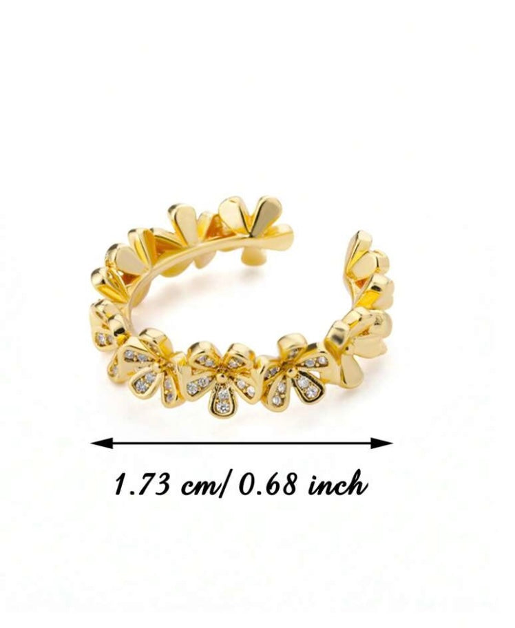 Anillo flores ajustable