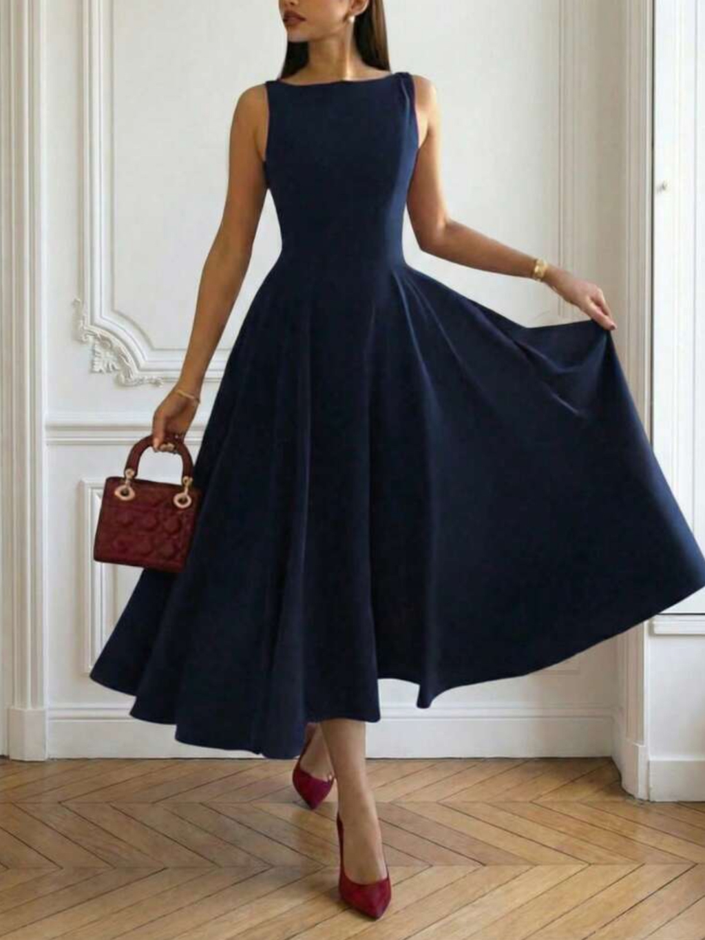 Midi Dress navy