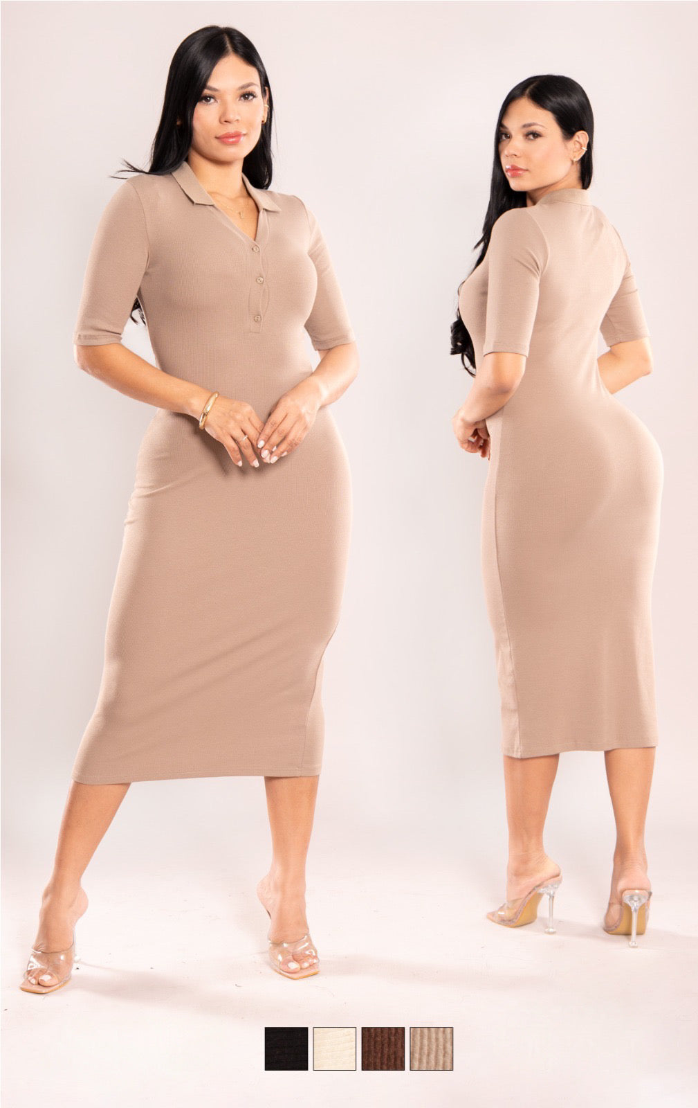 Vestido básico con cuello